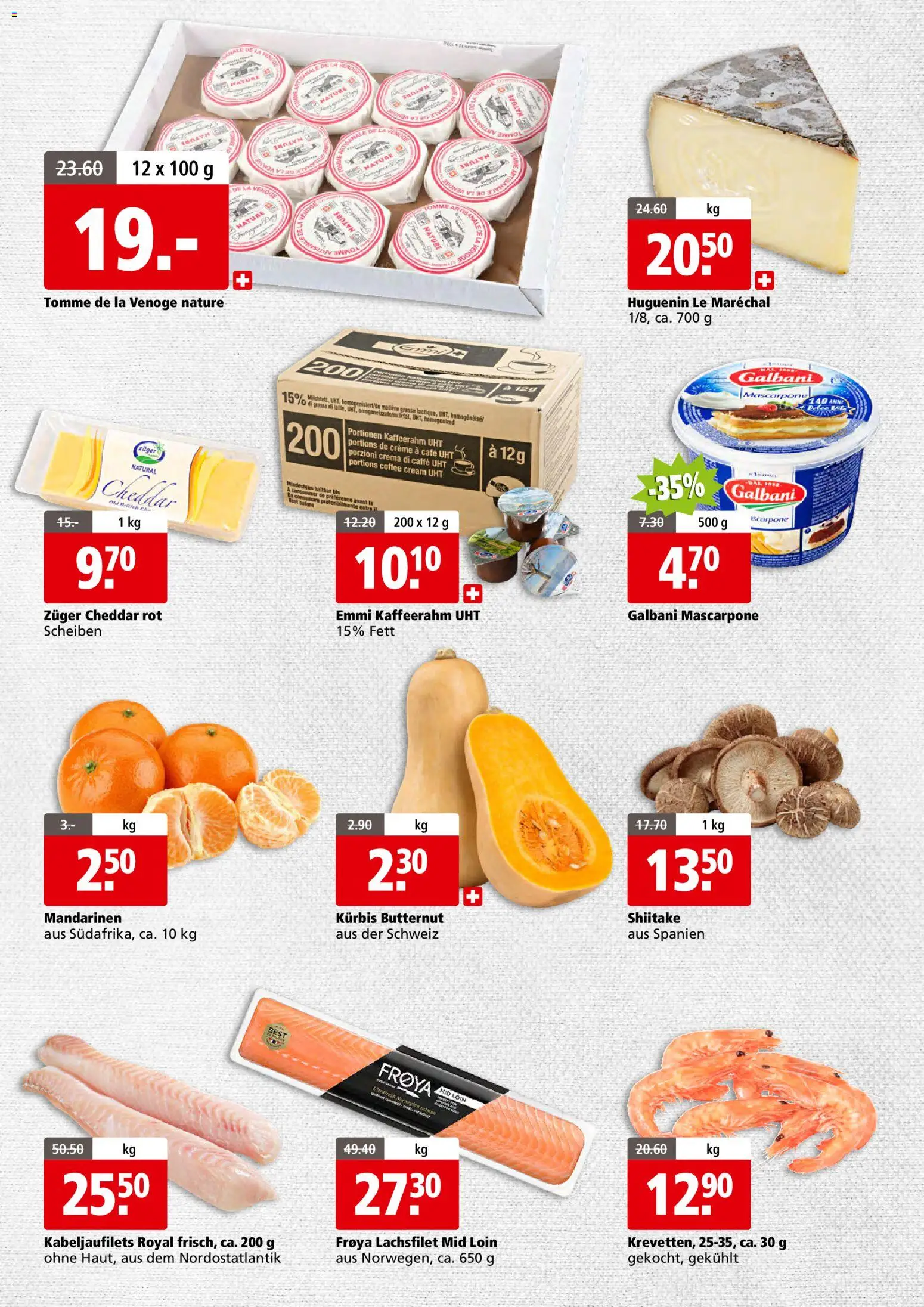 Aligro aktionen Business Chavannes, Matran, Genf, Sitten – gültig ab 28.09.2026 | Seite: 2 | Produkte: Mascarpone, Kürbis, Mandarinen, Creme