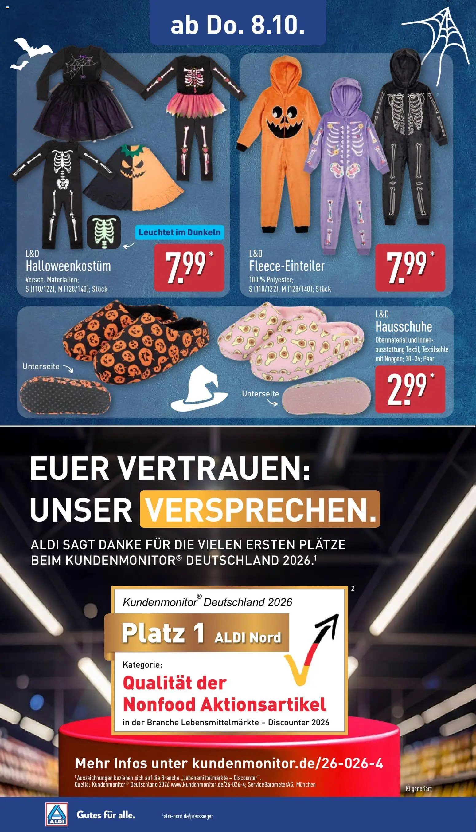 Aldi Prospekt – gültig ab 05.10.2026 | Seite: 12 | Produkte: Hausschuhe