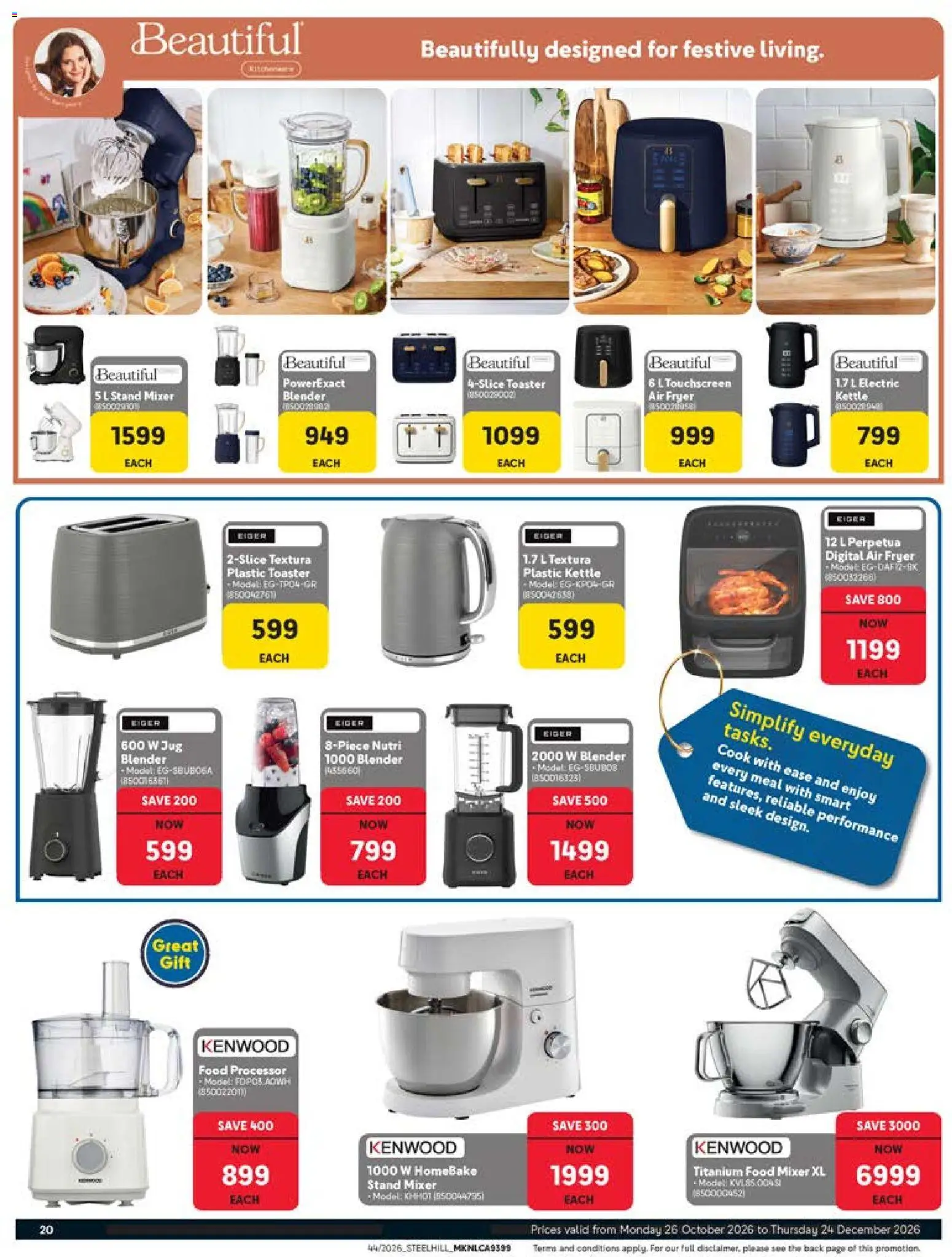 New Makro catalogue – valid from 26/10/2026 | Page: 20 | Products: Kettle, Mixer, Fryer, Air fryer