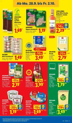 MILBONA Holländischer Ziegenkäse, In Scheiben. 50 % Fett i. Tr. Versch. Sorten. Gekühlt. Je 125/150 g ab 28.09.2026 gültig | Seite: 19