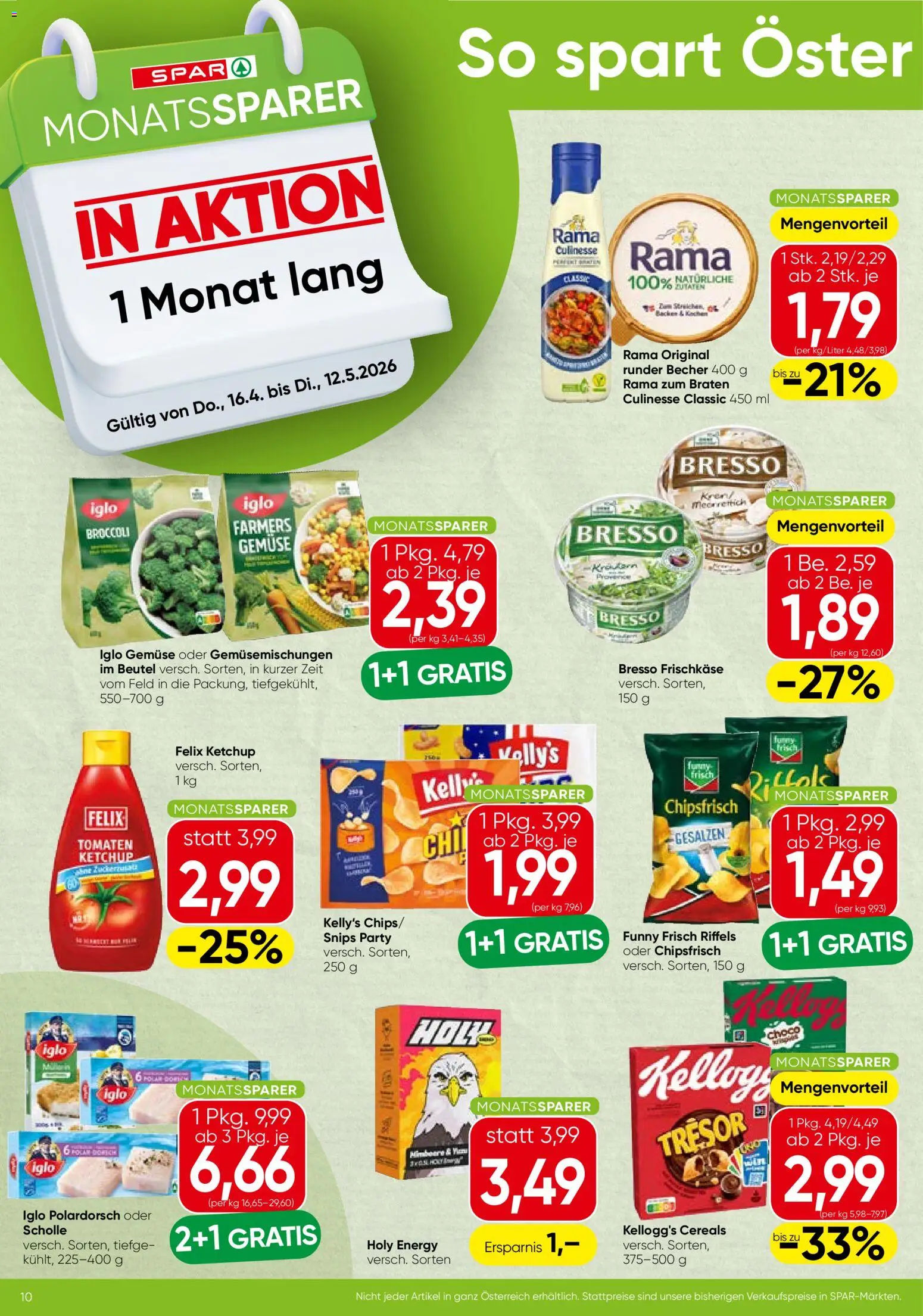 Spar Flugblatt - Wien gültig ab 16.04.2026 | Seite: 10 | Produkte: Ketchup, Gemüse, Himbeere, Tomaten