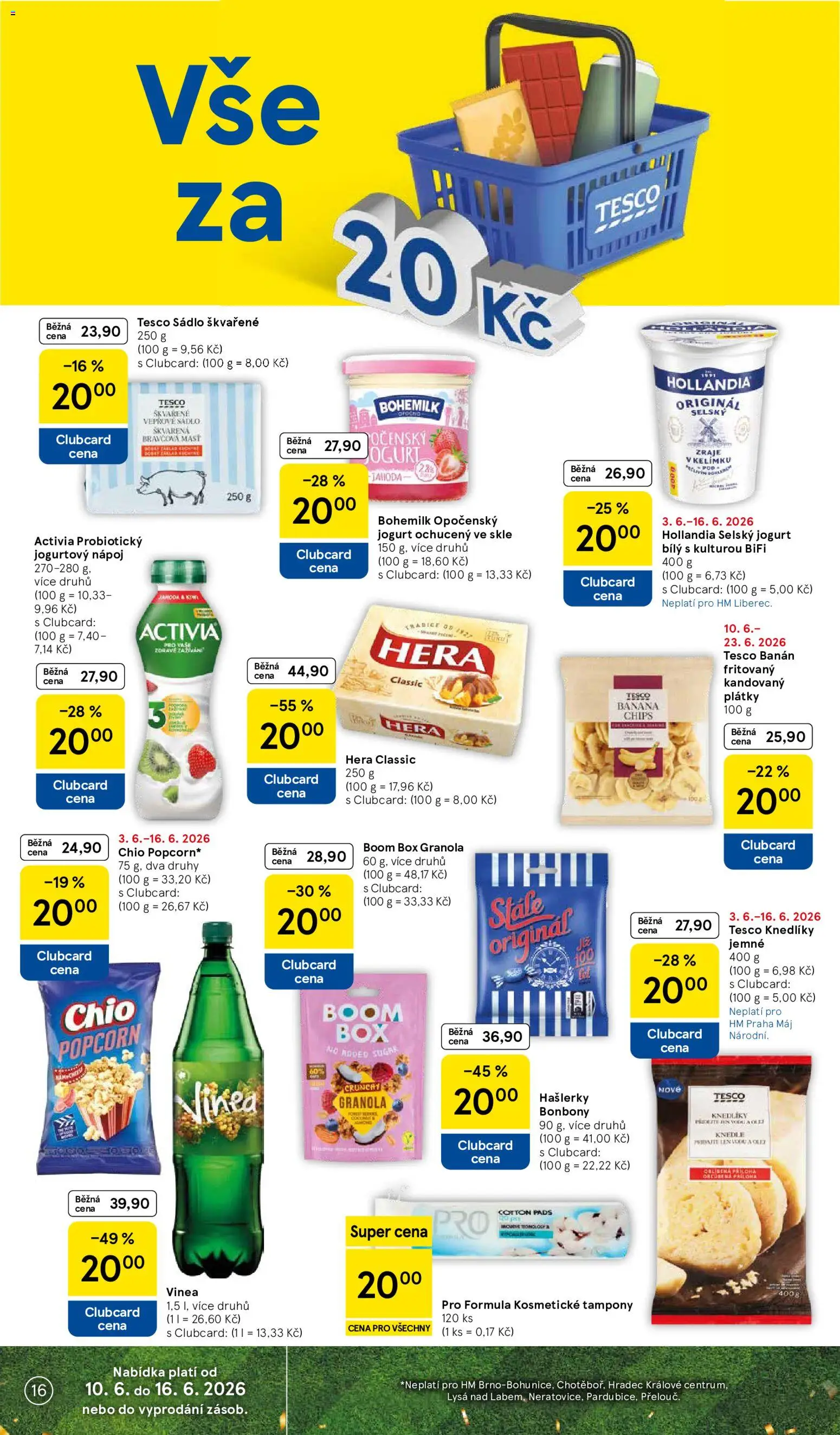 Tesco leták - Hypermarket od 10.06.2026 | Strana: 16 | Produkty: Granola, Jogurt, Banán, Popcorn