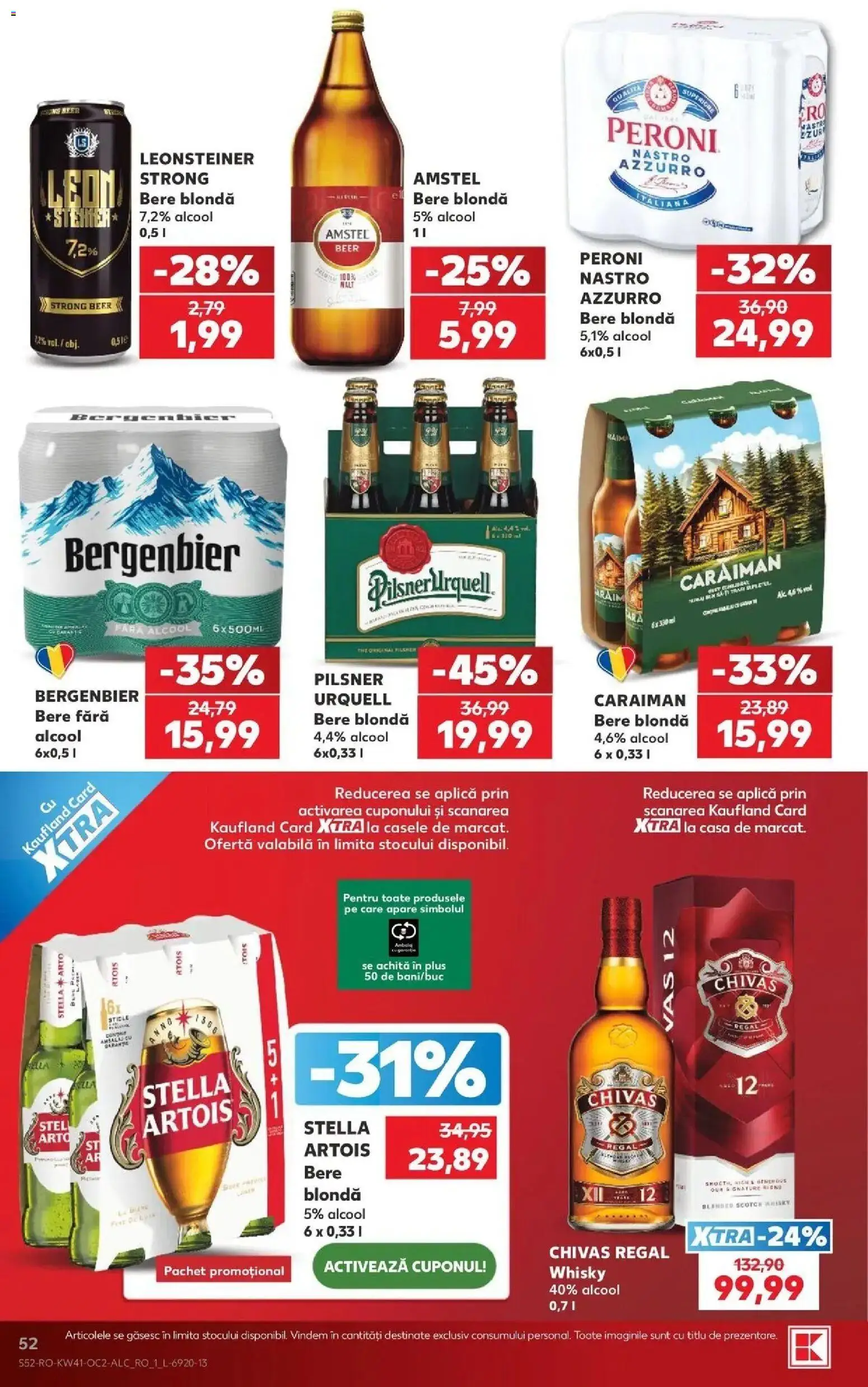 Noul catalog Kaufland – valabil de la 07.10.2026 | Pagină: 52 | Produse: Aplică, Bere, Bergenbier, Plus