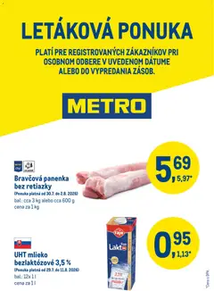 Metro leták platný od 30.07.2026
