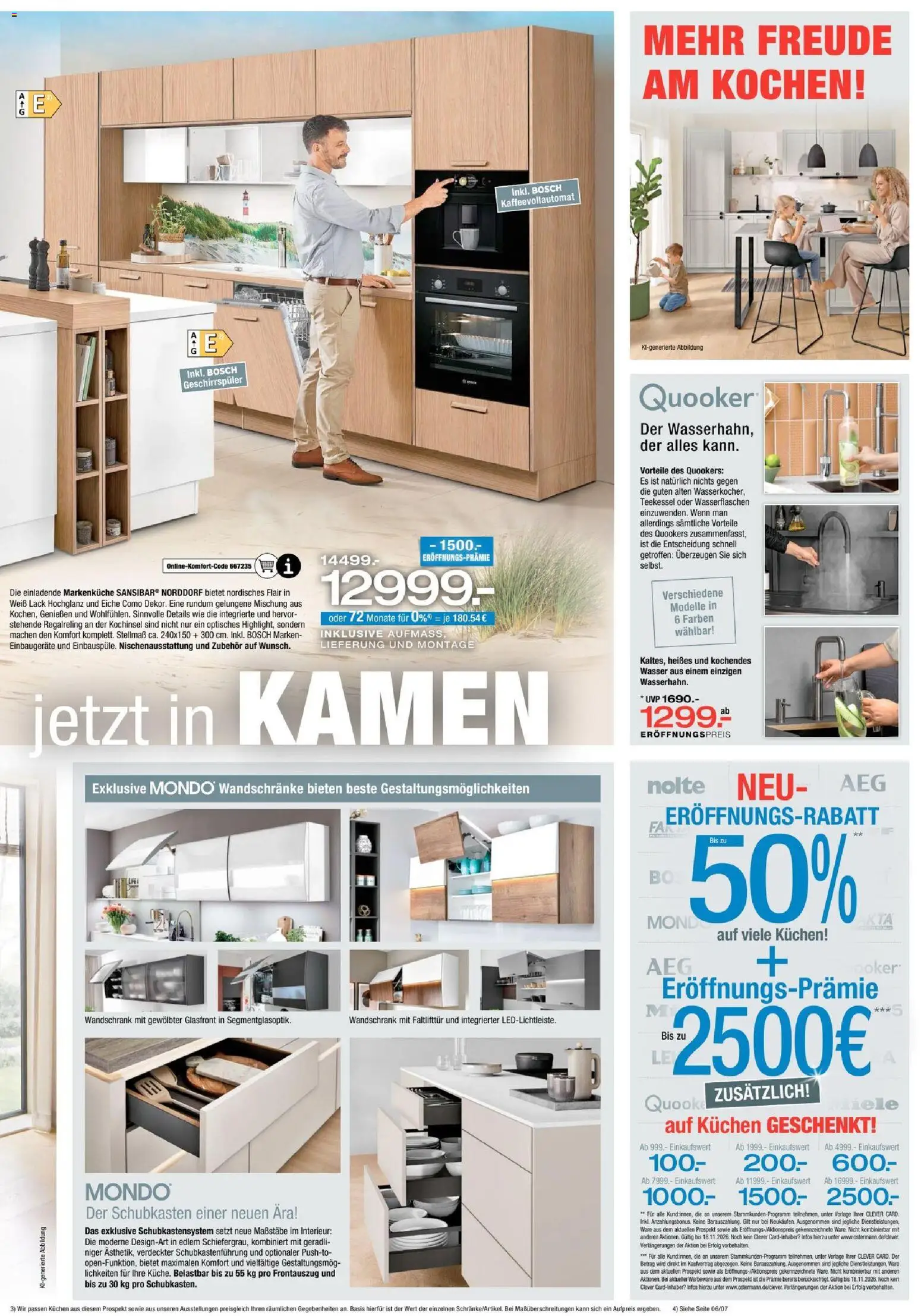 Ostermann Prospekt – gültig ab 31.10.2026 | Seite: 3 | Produkte: Bosch, Geschirrspüler, Wasser, Kaffeevollautomat