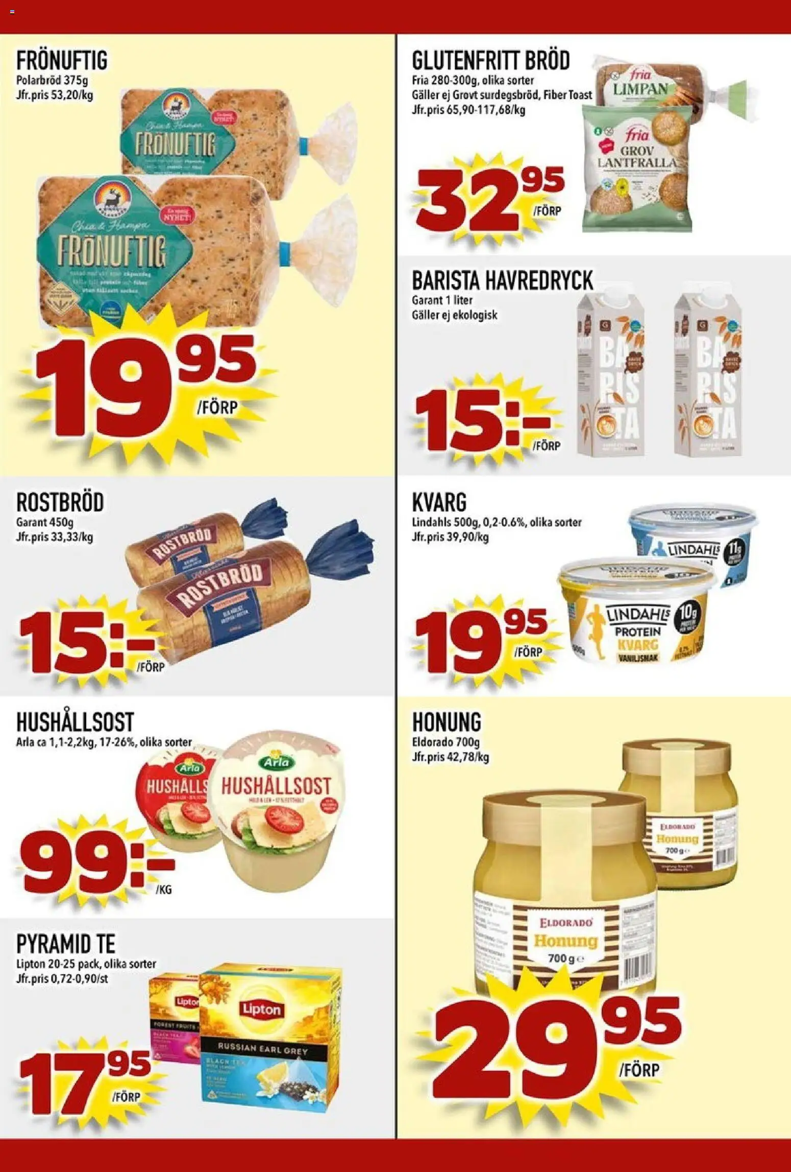 Din Mat reklamblad aktuell från 19/10/2026 | Sida: 4 | Produkter: Rostbröd, Galler, Bröd, Te