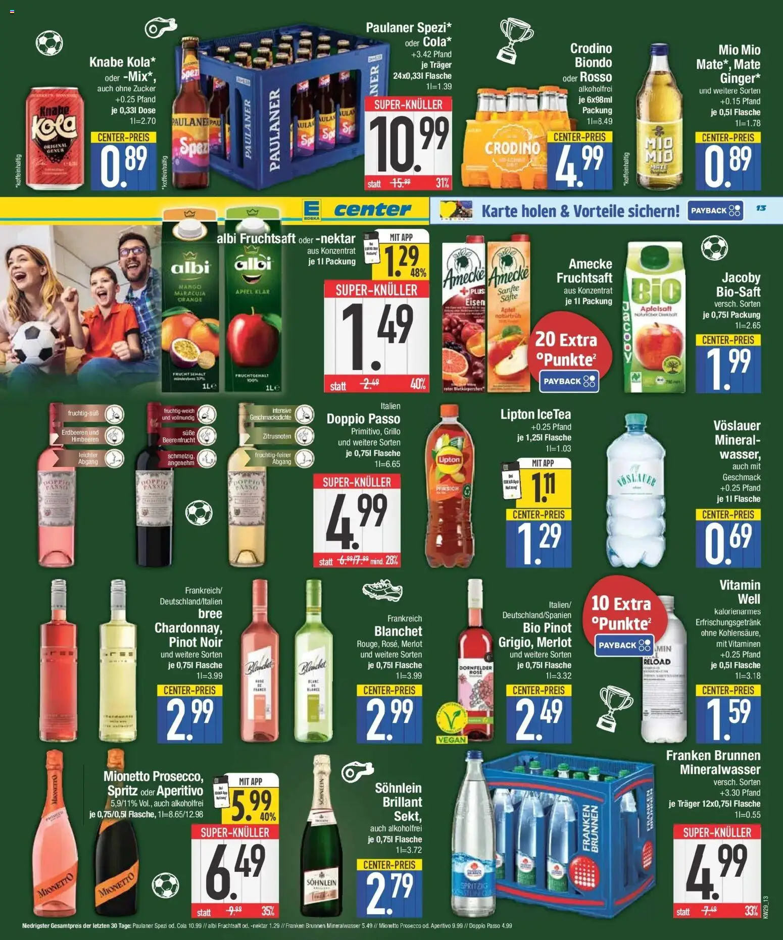 E center Prospekt Neuburg An Der Donau – gültig ab 13.07.2026 | Seite: 13 | Produkte: Himbeeren, Äpfel, Doppio Passo, Fruchtsaft