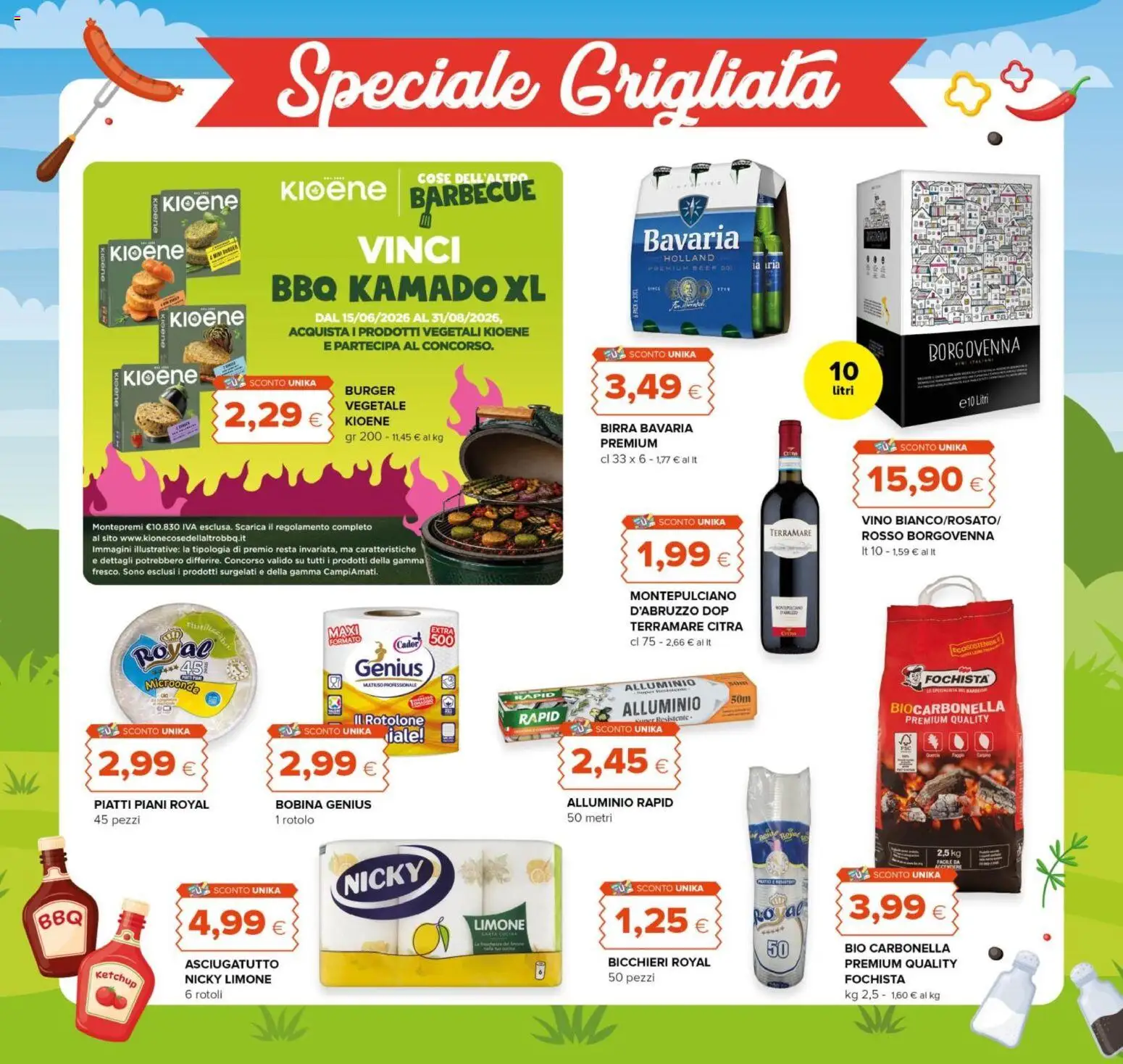 Volantino Oasi del 10/08/2026 | Pagina: 3 | Prodotti: Birra, Piatti, Ketchup, Asciugatutto