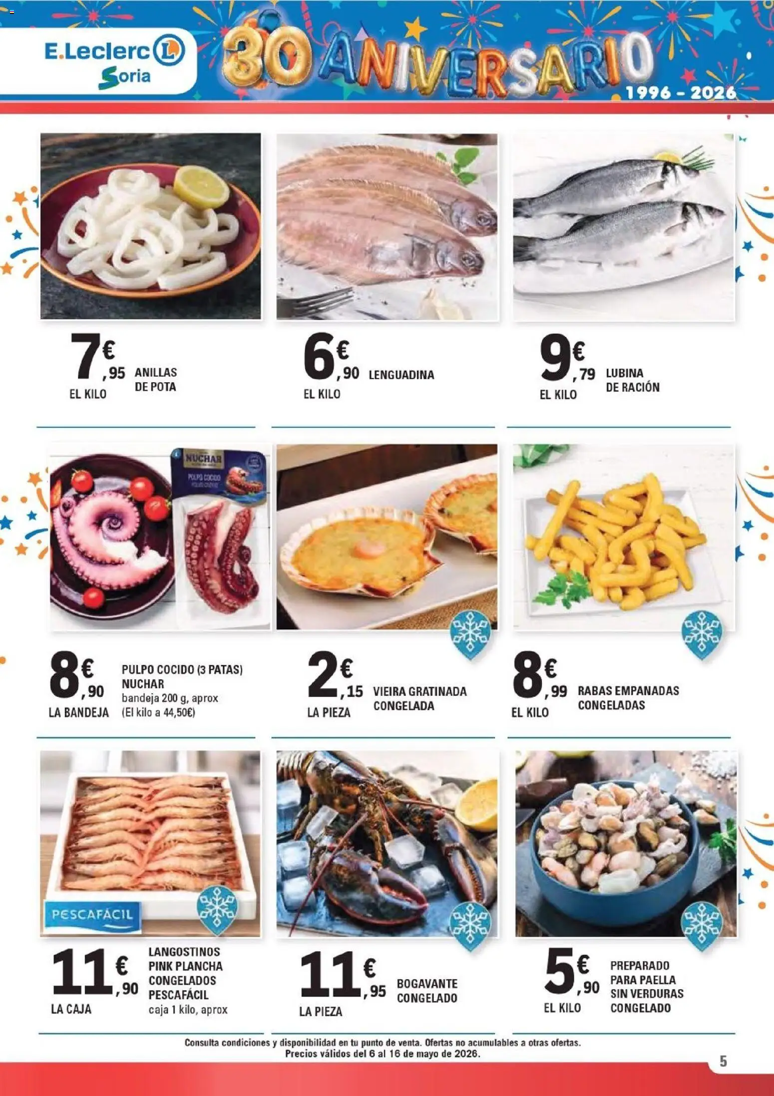 E.Leclerc Soria │ válido desde el 06.05.2026 | Página: 5 | Productos: Plancha, Bandeja, Caja
