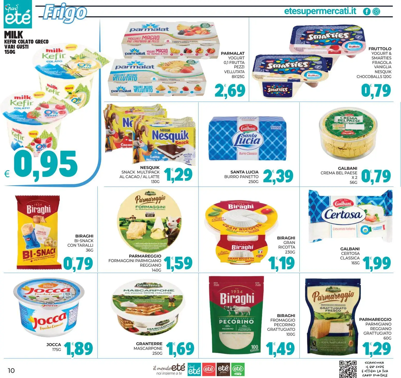 Volantino Eté del 01/09/2026 | Pagina: 10 | Prodotti: Kefir, Burro, Yogurt magro, Ricotta