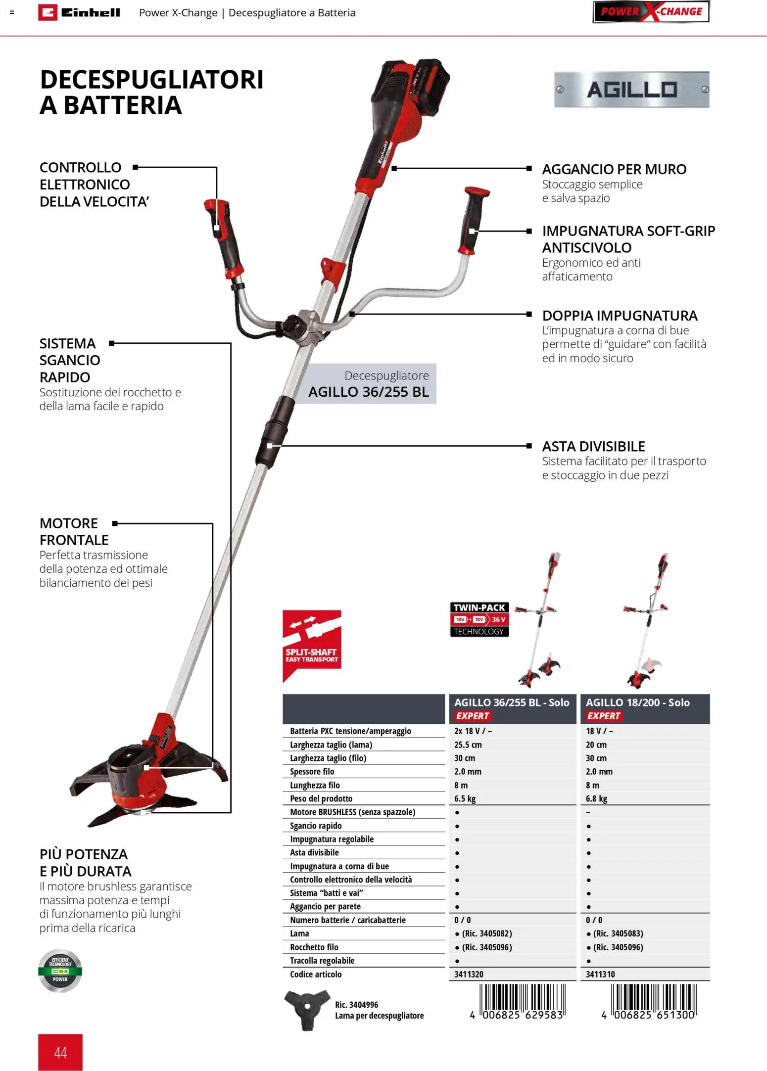 Volantino Einhell del 02/03/2026 | Pagina: 46 | Prodotti: Taglio, Decespugliatore, Batterie, Caricabatterie