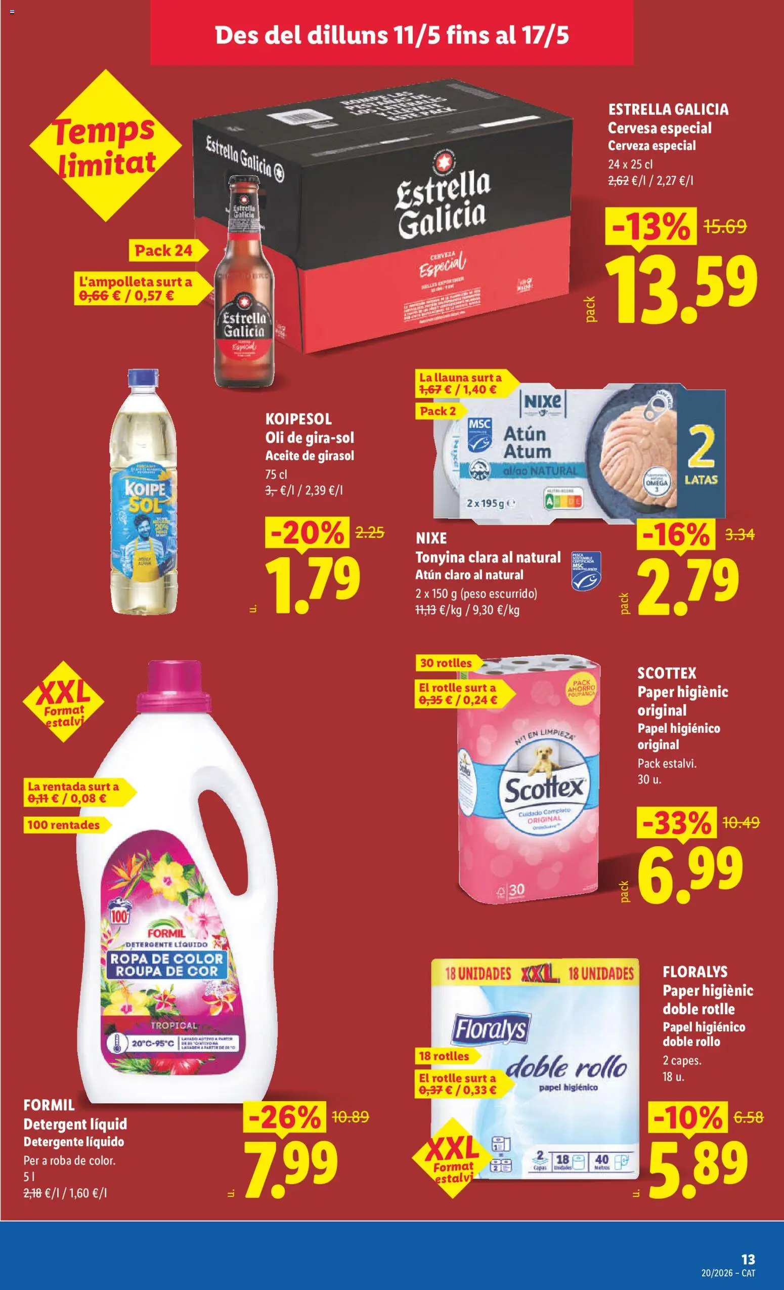 Lidl folleto │ válido desde el 11.05.2026 | Página: 17 | Productos: Detergente, Cerveza, Ropa, Detergente líquido
