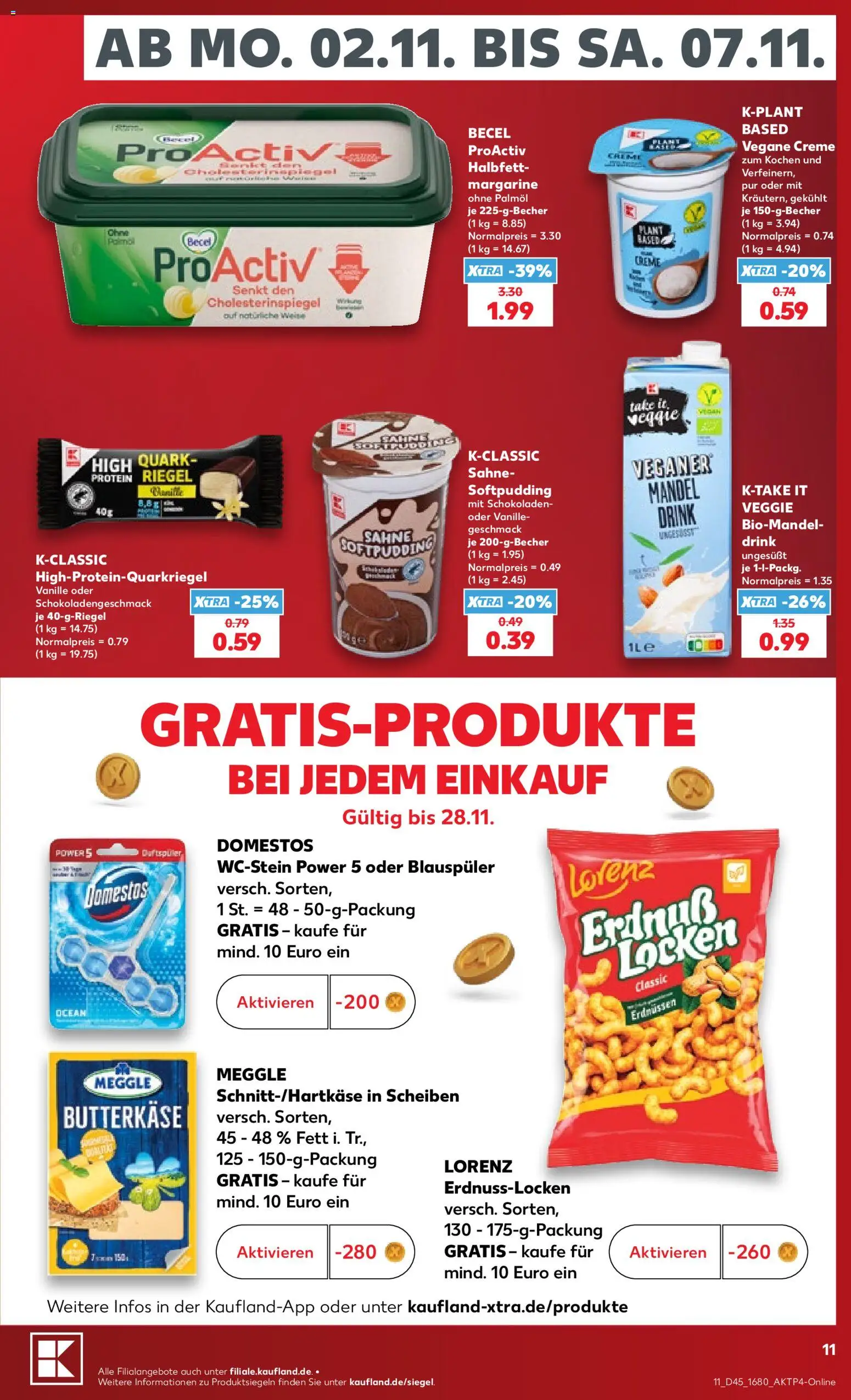 Kaufland Německo leták od 02.11.2026 | Strana: 11 | Produkty: Veggie, Vegan, Domestos, Protein