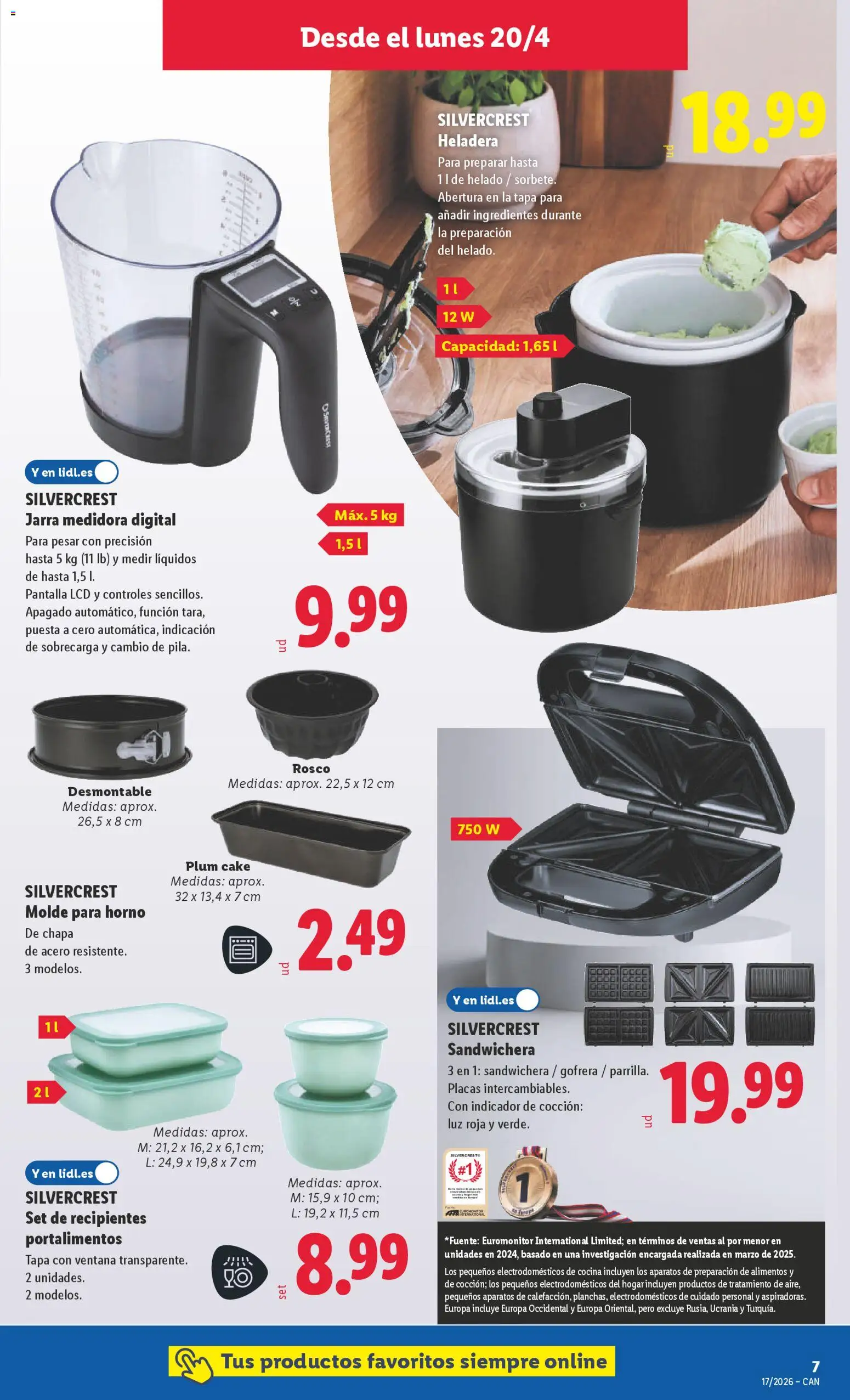 Lidl Canarias │ válido desde el 20.04.2026 | Página: 15 | Productos: Horno, Cocina, Sandwichera, Κούβα