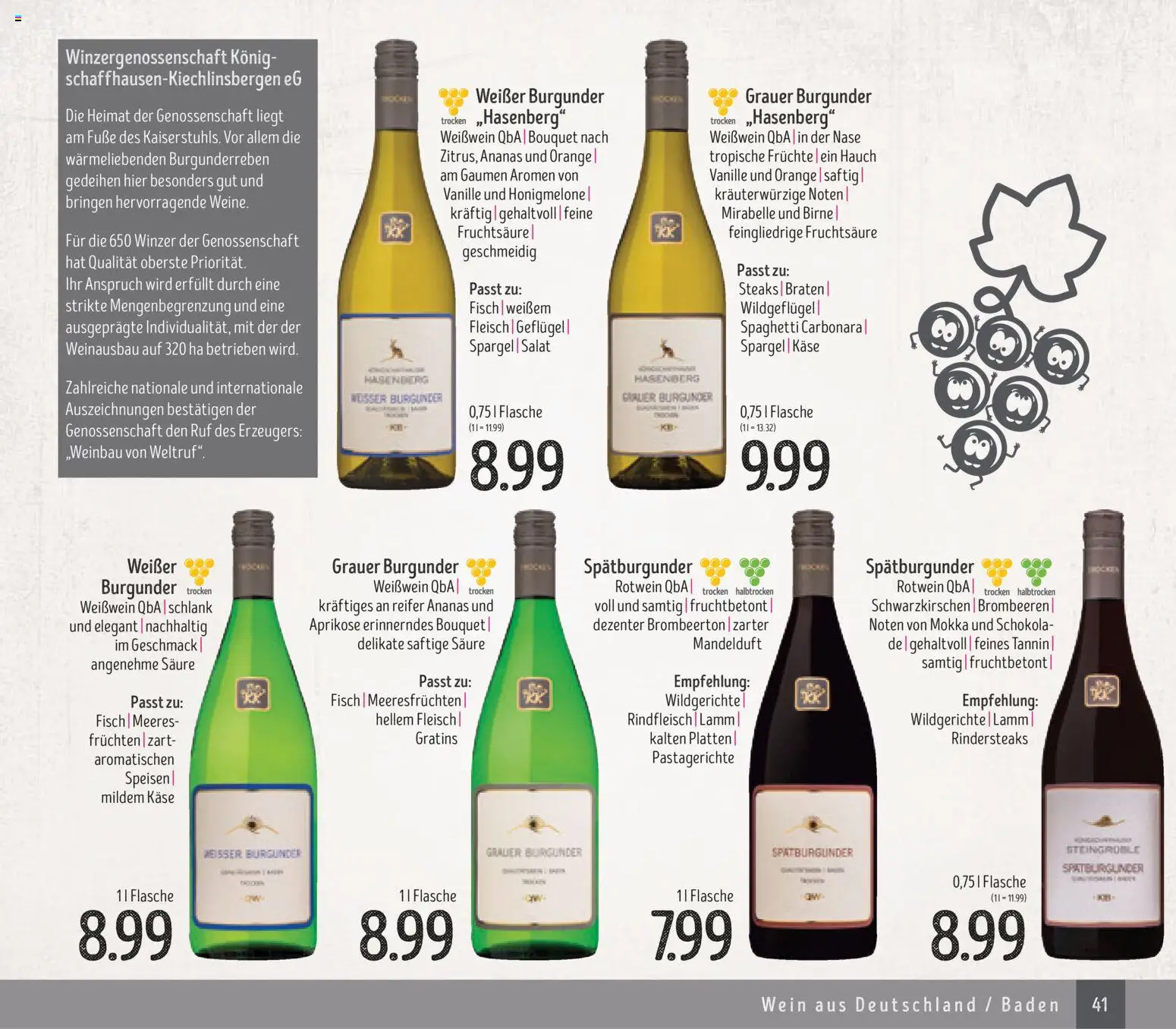 Edeka Struve Wein– und Spirituosen – gültig ab 14.11.2025 | Seite: 41 | Produkte: Weißwein, Spargel, Wein, Rindfleisch