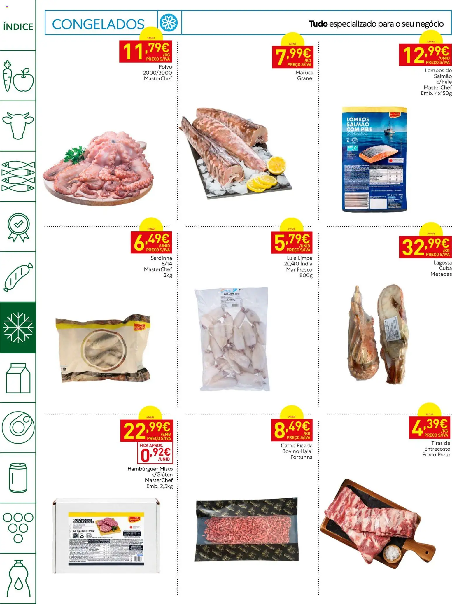 Recheio Horeca │ válido de 09.06.2026 | Página: 14 | Produtos: Polvo, Lagosta, Carne picada, Carne