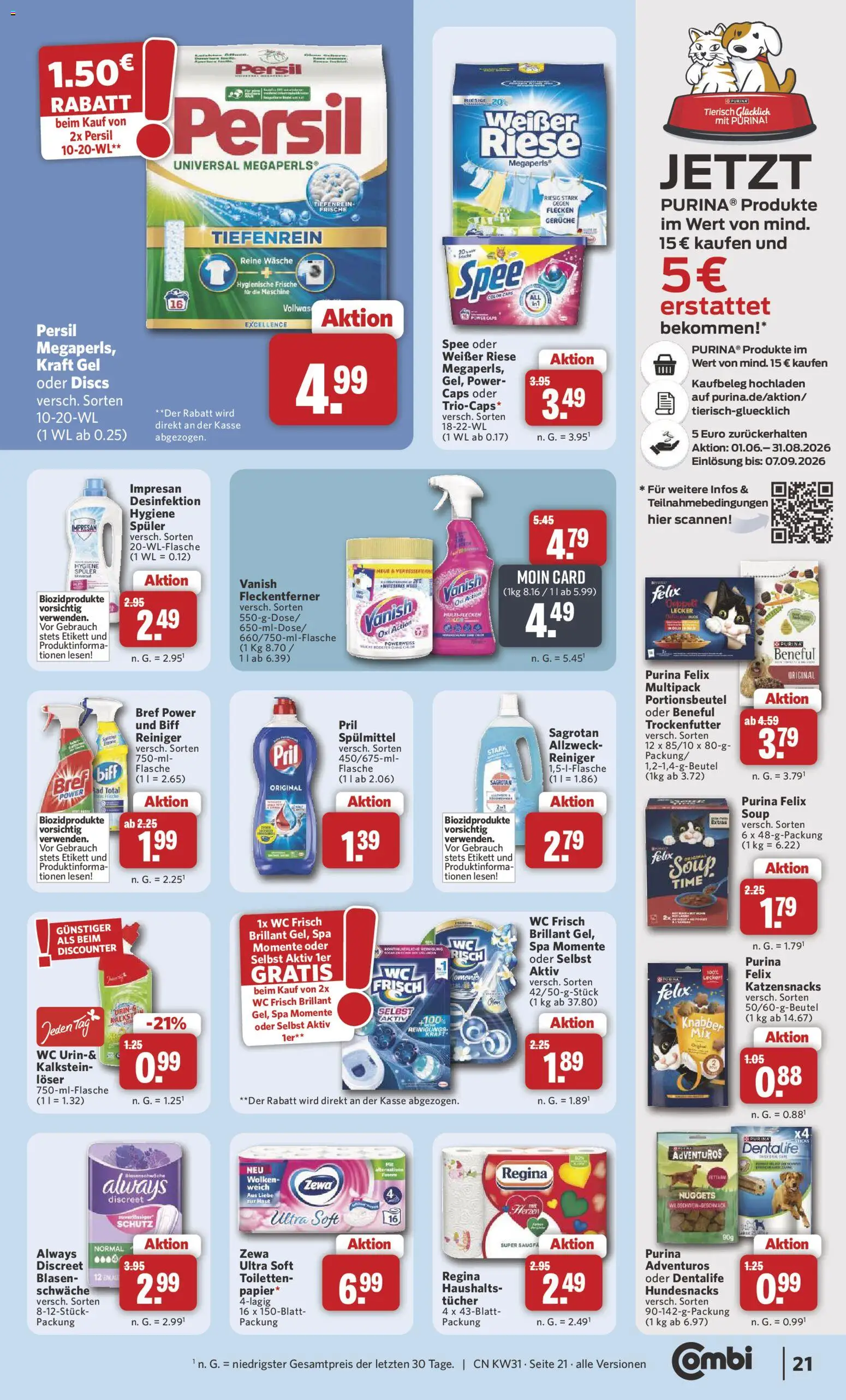 Combi Prospekt – gültig ab 27.07.2026 | Seite: 23 | Produkte: Zewa, Wc frisch, Pril, Persil