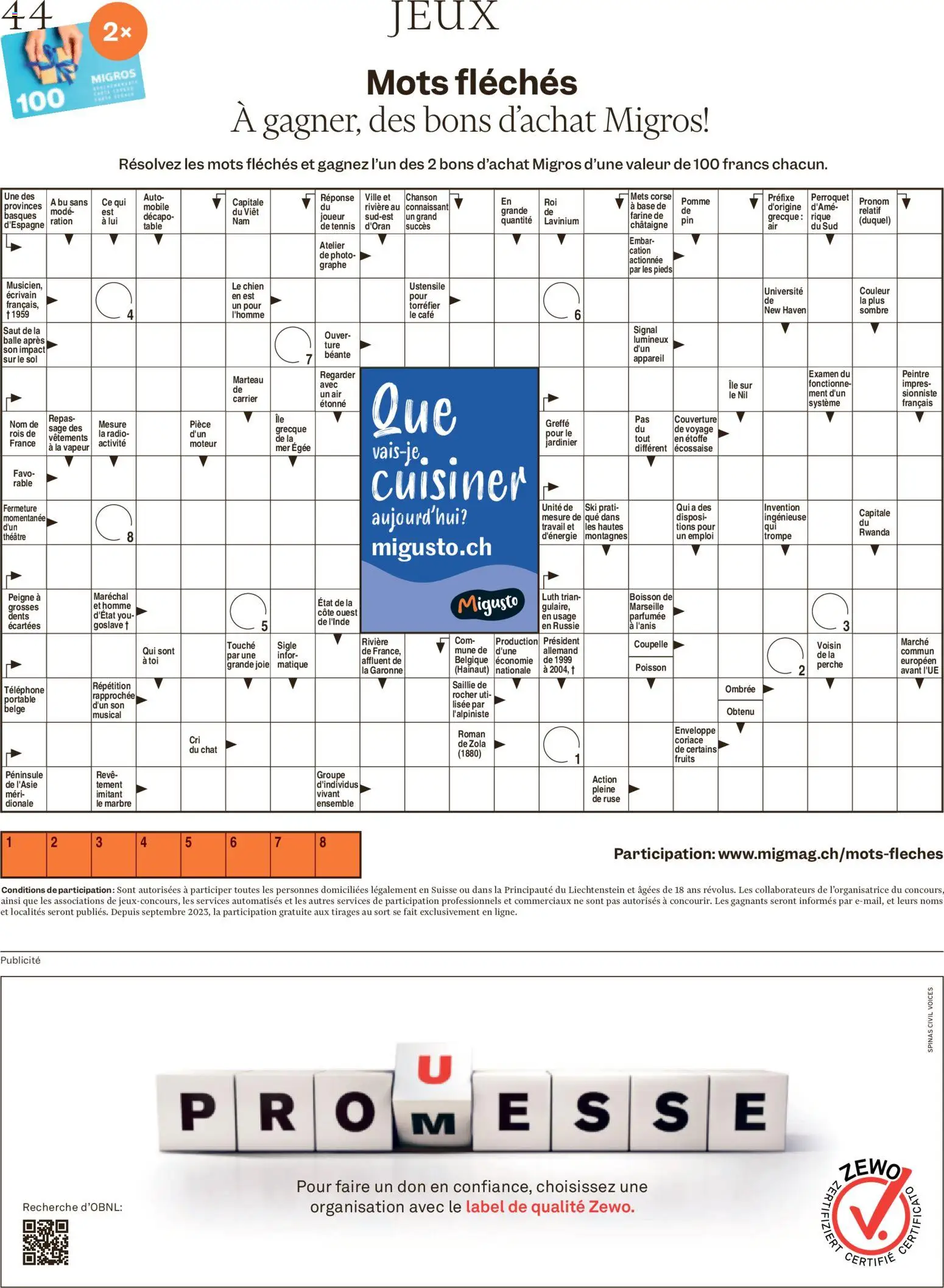 Migros aktionen Magazine FR – gültig ab 19.08.2026 | Seite: 44