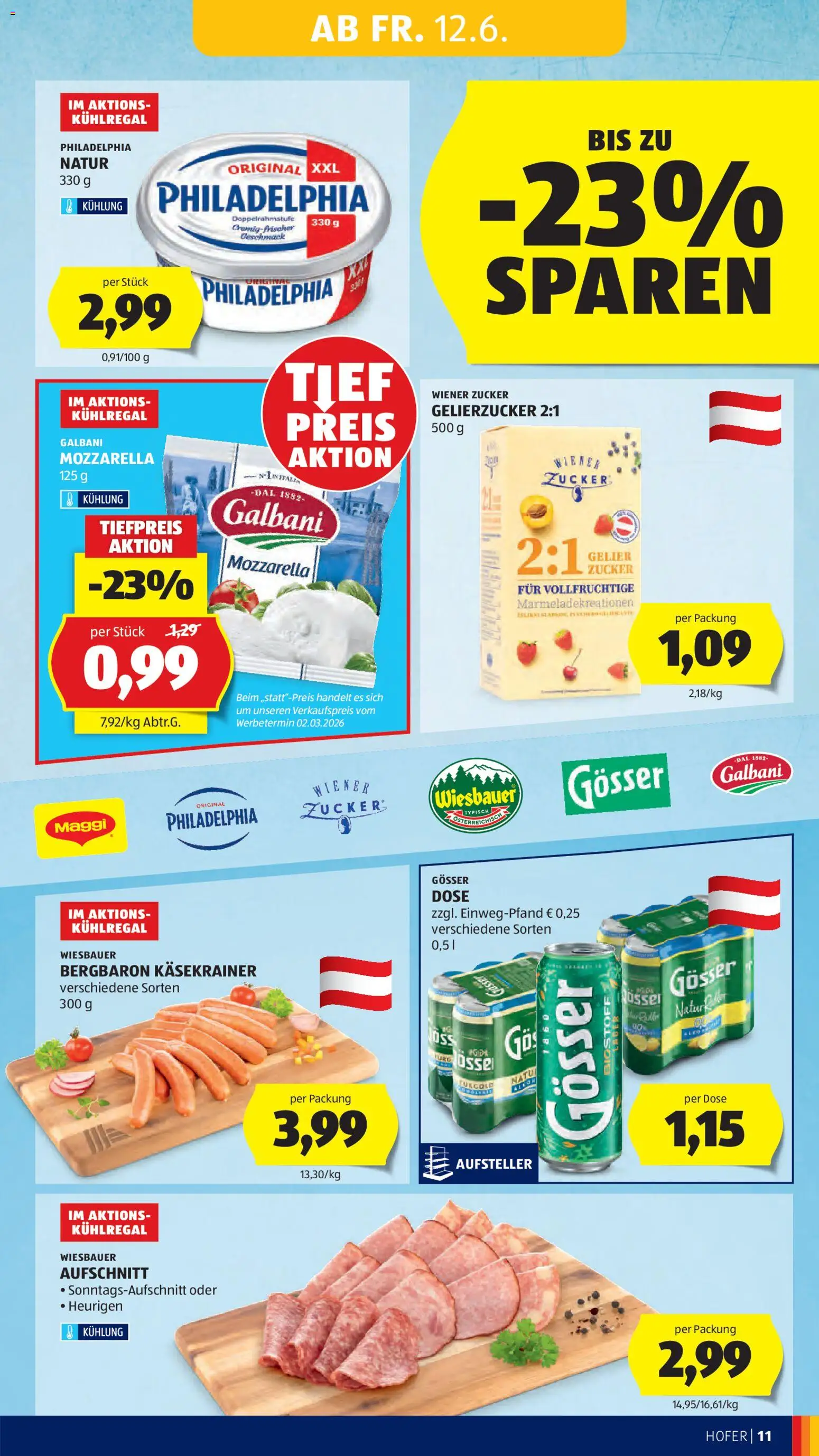 Hofer Flugblatt gültig ab 12.06.2026 | Seite: 13 | Produkte: Zucker