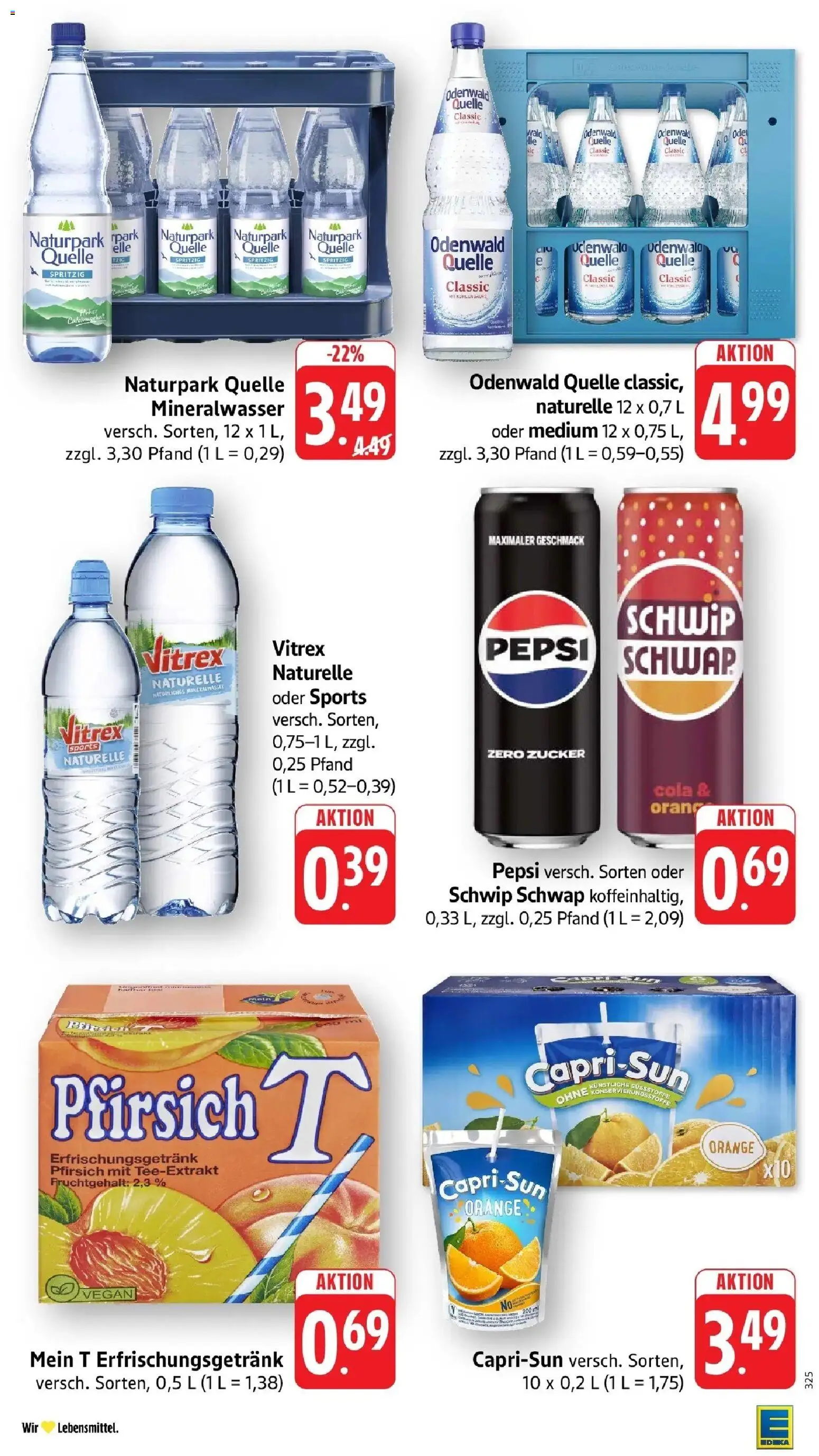 E center Prospekt Mannheim-Neuostheim – gültig ab 17.05.2026 | Seite: 38 | Produkte: Mineralwasser, Zucker, Pfirsich, Pepsi