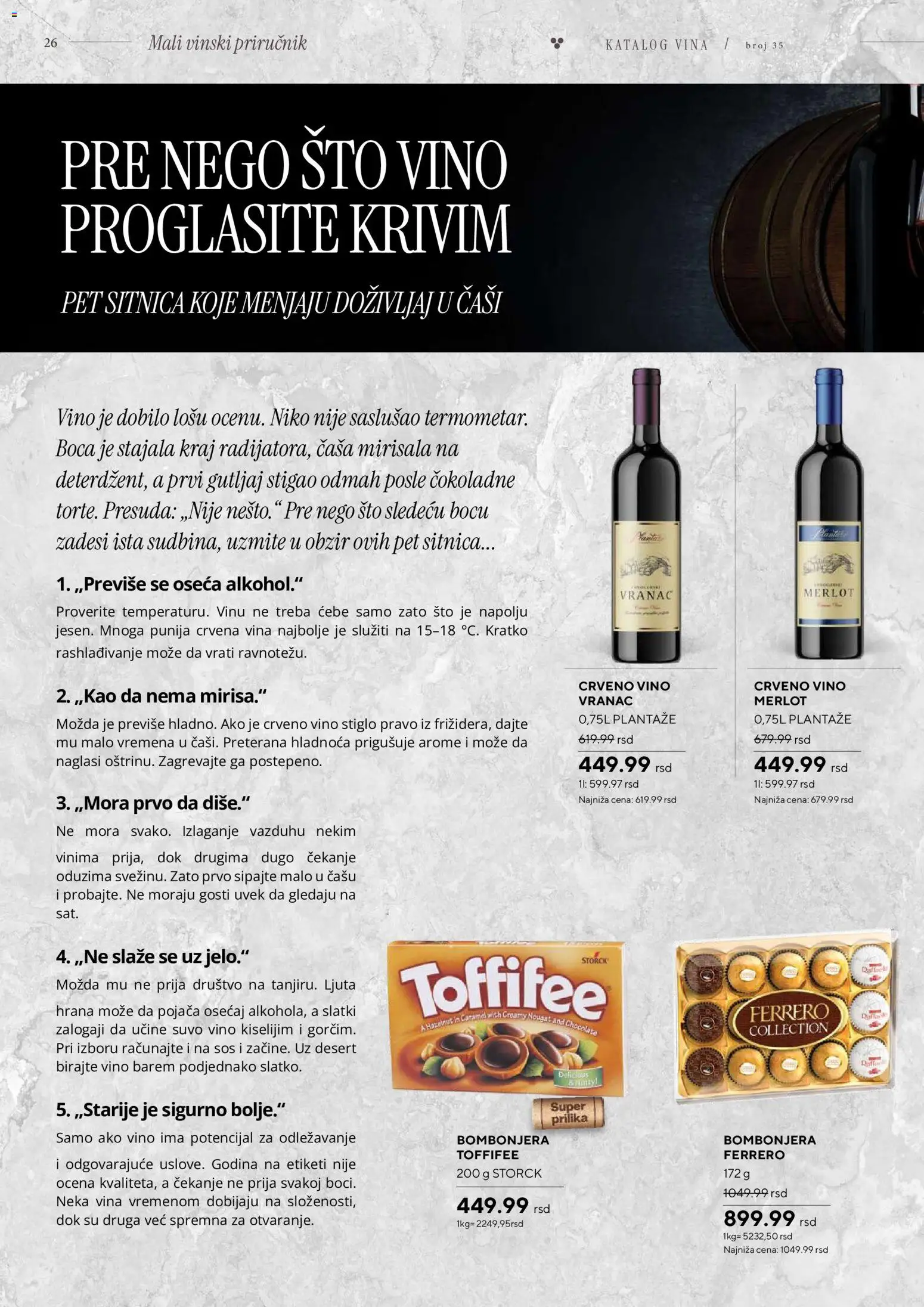 Idea katalog - važi od 26.10.2026 | Strana: 26 | Proizvode: Vranac, Sto, Bombonjera, Crveno vino