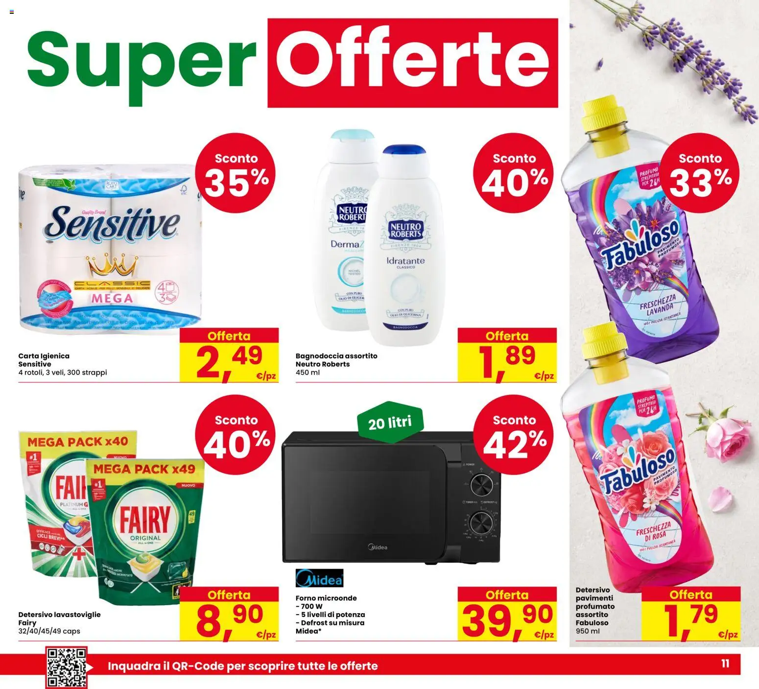 Volantino Eurospar del 23/07/2026 | Pagina: 11 | Prodotti: Microonde, Olio, Lavastoviglie, Forno