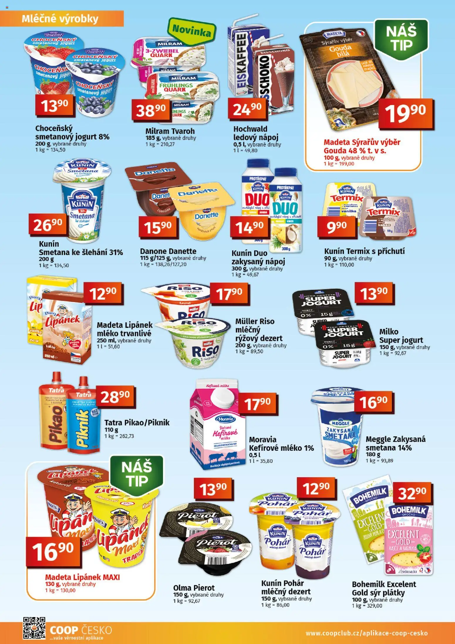 Coop leták - Tuty od 29.07.2026 | Strana: 4 | Produkty: Gouda, Tvaroh, Termix, Smetana ke šlehání