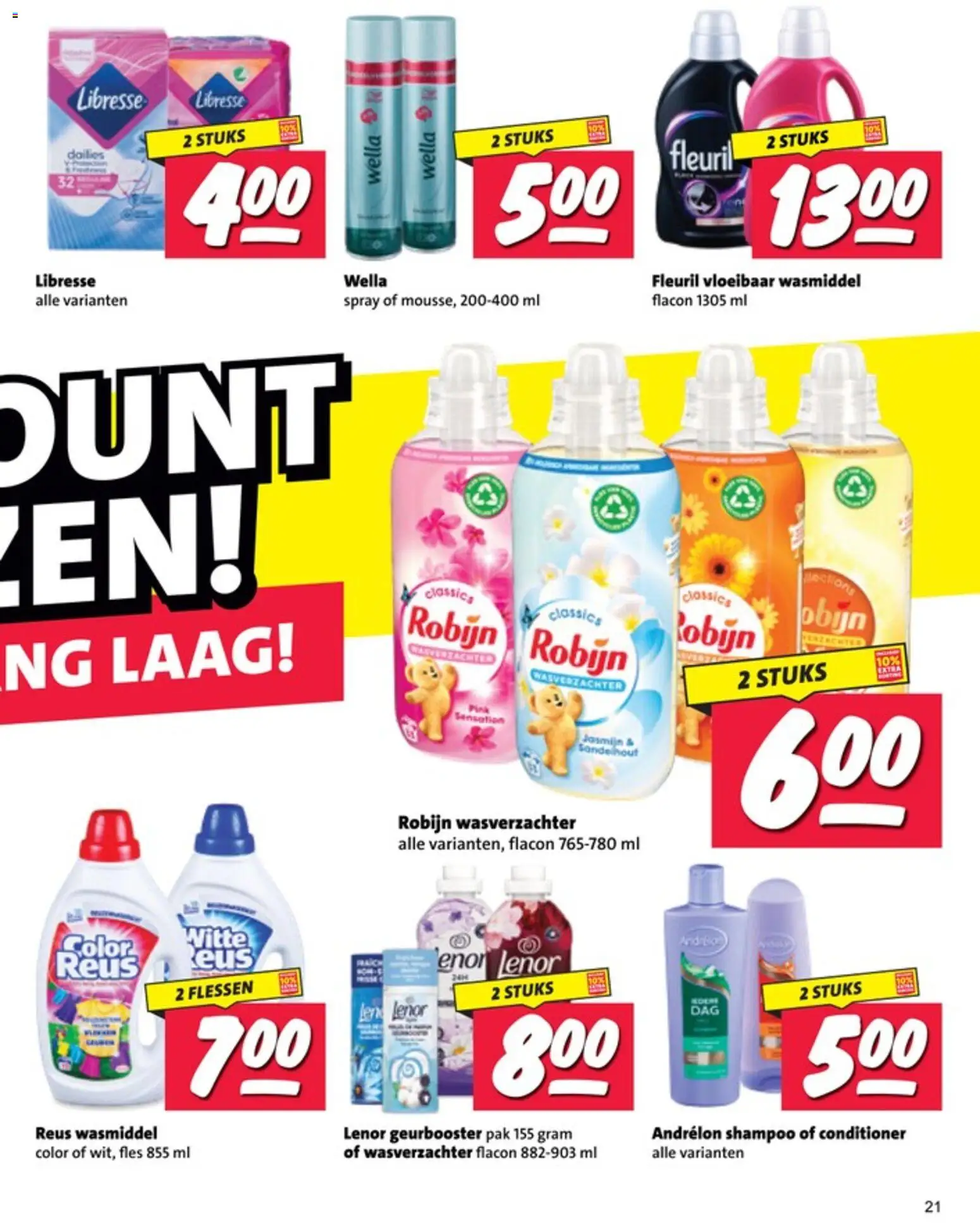 {H1} | Pagina: 21 | Producten: Wasmiddel, Fles, Shampoo, Conditioner