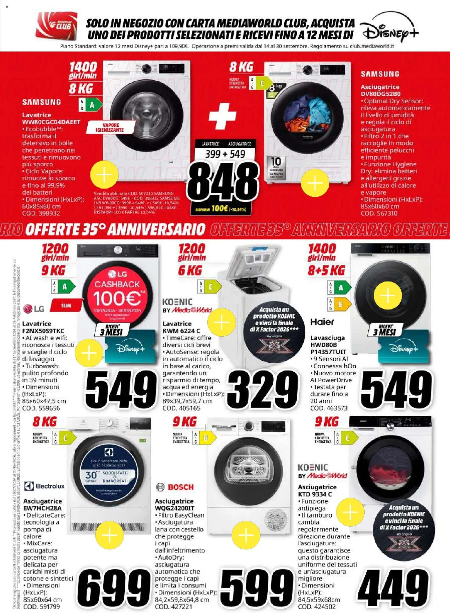 Volantino Media World del 14/09/2026 | Pagina: 28