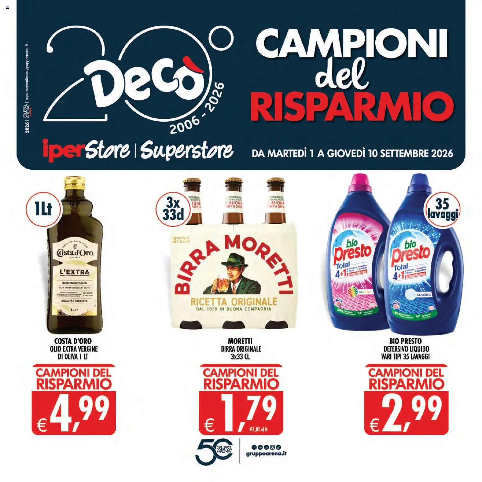 Volantino Decò del 01/09/2026 | Pagina: 1