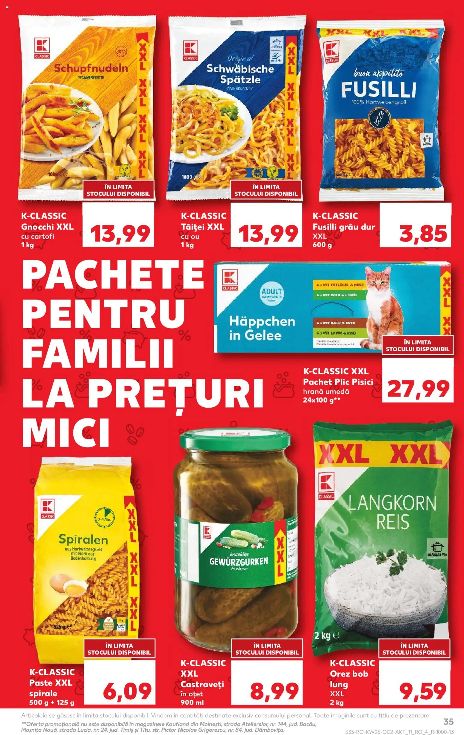 Noul catalog Kaufland – valabil de la 17.06.2026 | Pagină: 35 | Produse: Mici, Oțet, Orez, Paste