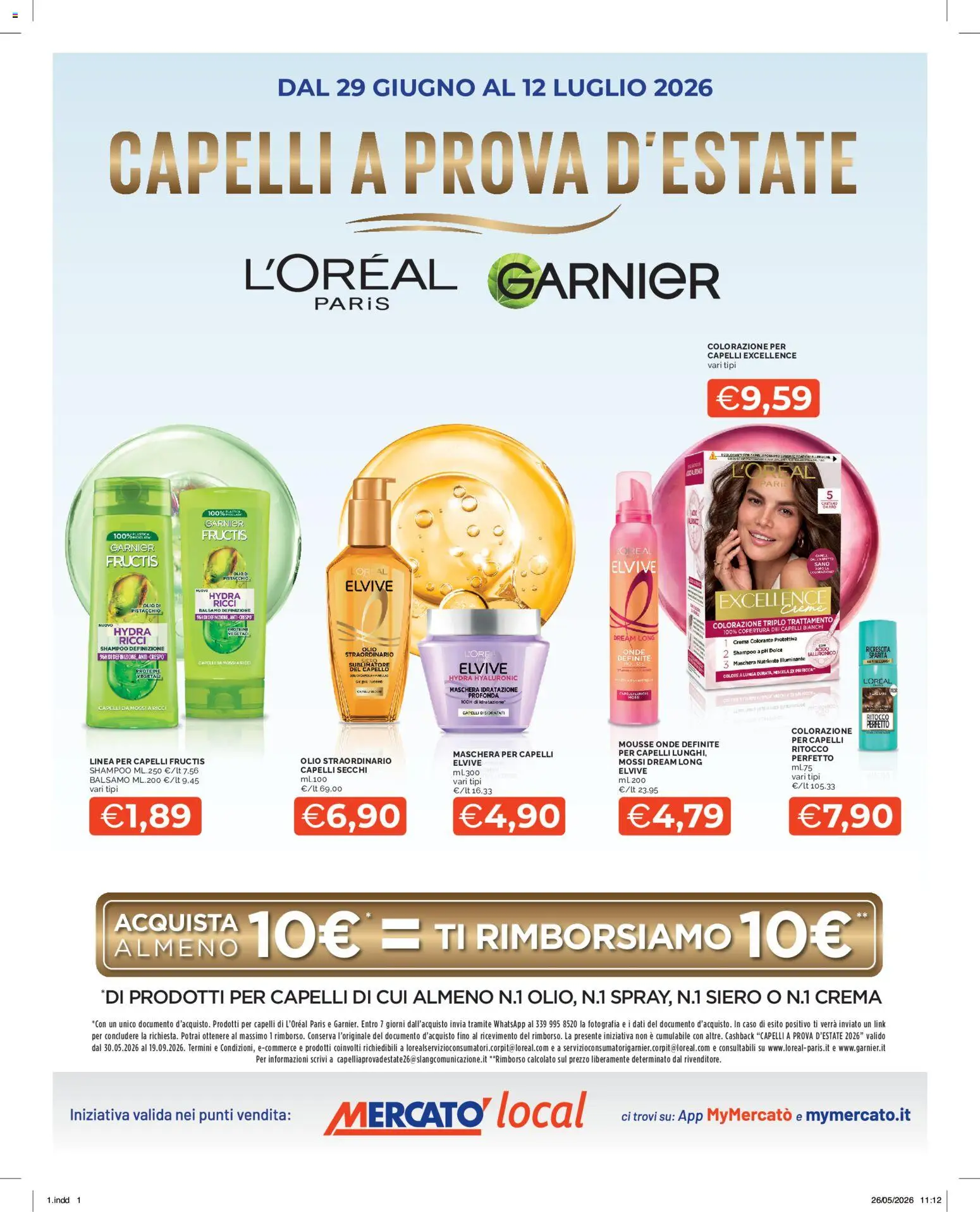 Volantino Mercatò del 29/06/2026 | Pagina: 1 | Prodotti: Shampoo, Crema, Maschera, Olio