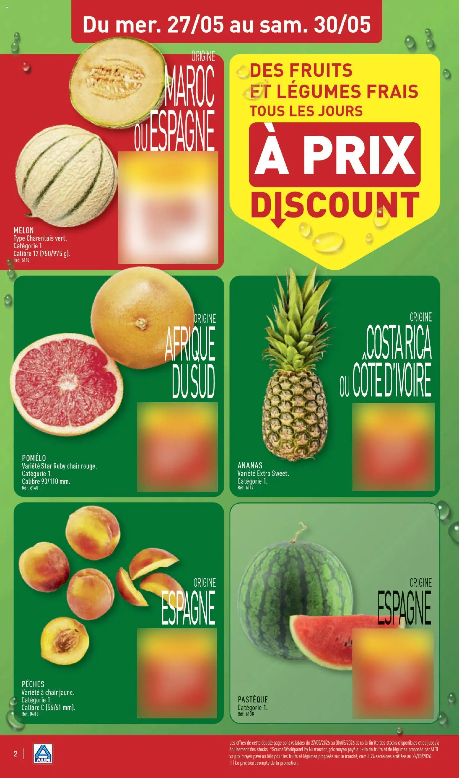 {H1} | Page: 4 | Produits: Melon, Pastèque, Ananas