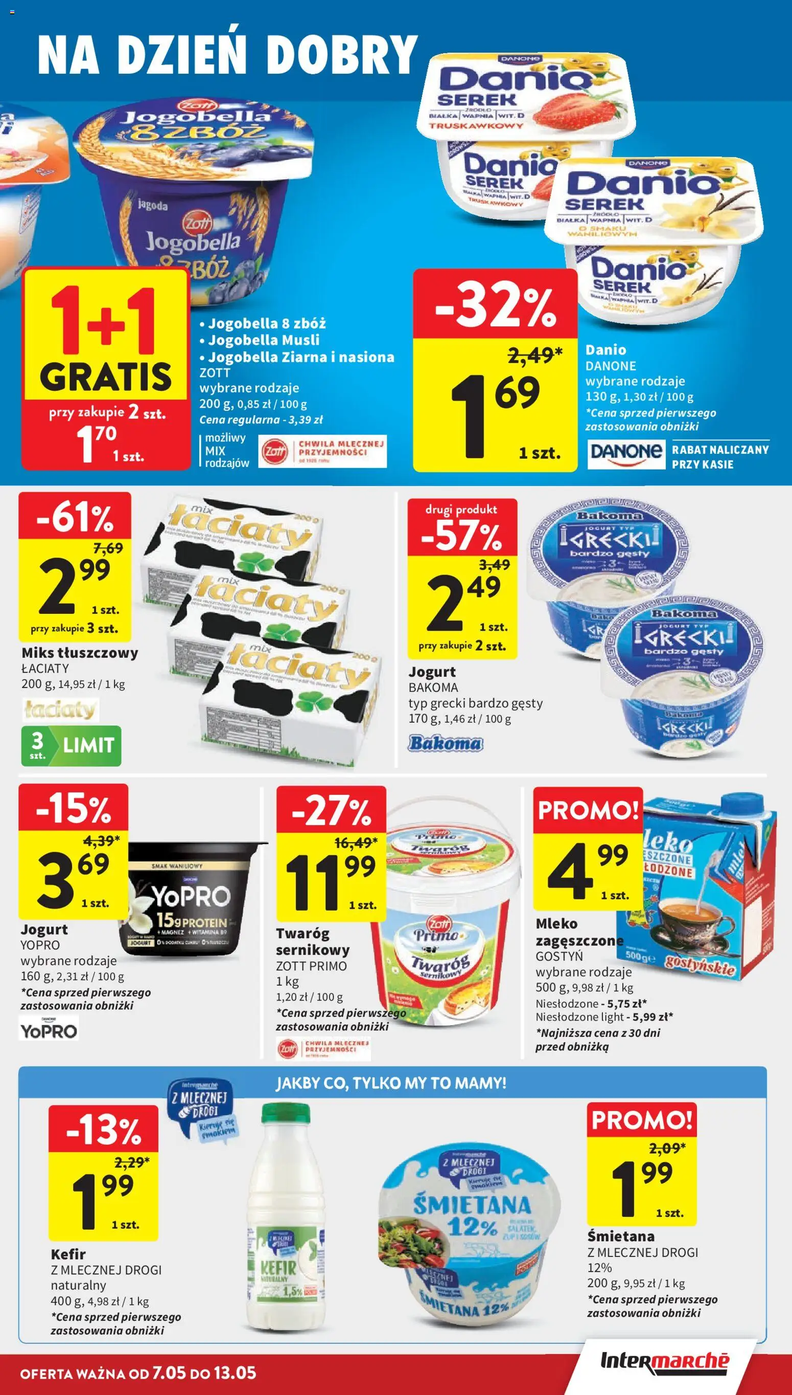 Intermarche gazetka od 07.05.2026 | Strona: 25 | Produkty: Kefir, Kefir naturalny, Nasiona, Bułka