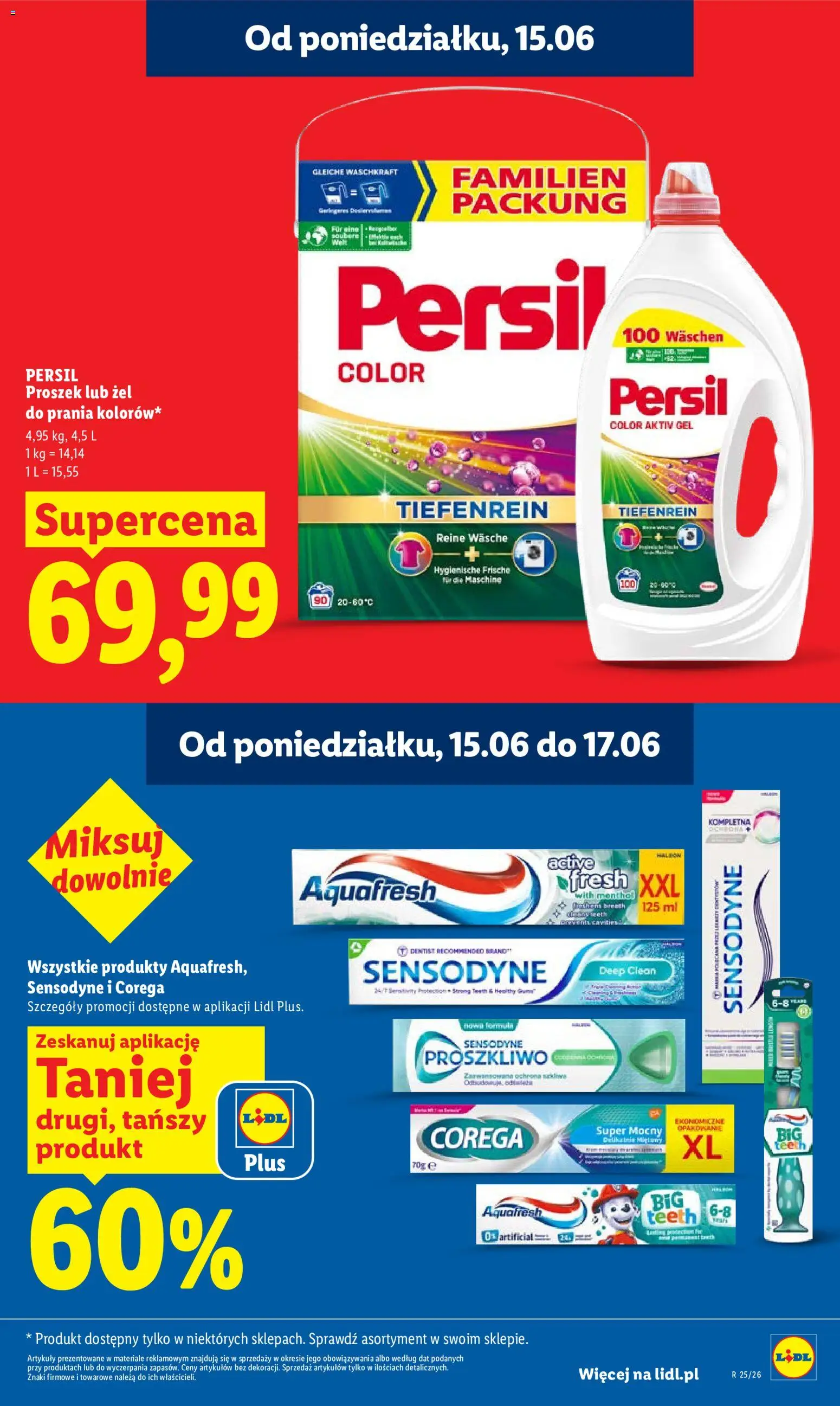 Lidl gazetka od 15.06.2026 | Strona: 21 | Produkty: Persil, Gumy, Detergent