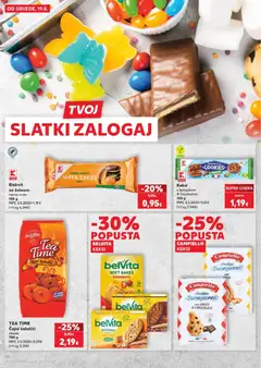 Kaufland HR Split-Ravne njive - amely érvényes a következő dátumtól: 2026.08.19. | Oldal: 16 | Termékek: Chips, Belvita, Tea, Vegán