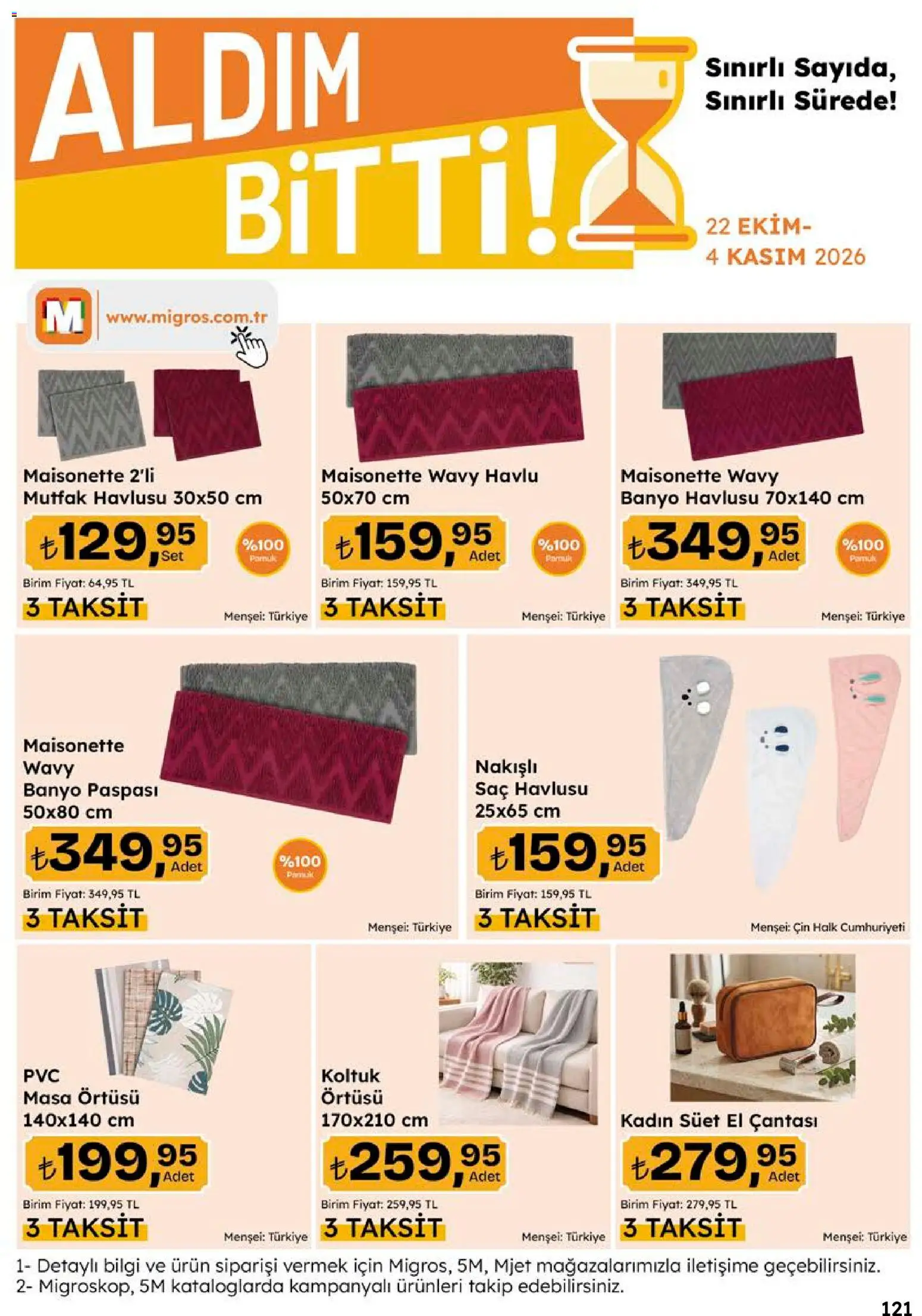 Migros Katalog - Migroskop - 22 Ekim 2026 tarihinden itibaren geçerlidir | Sayfa: 121