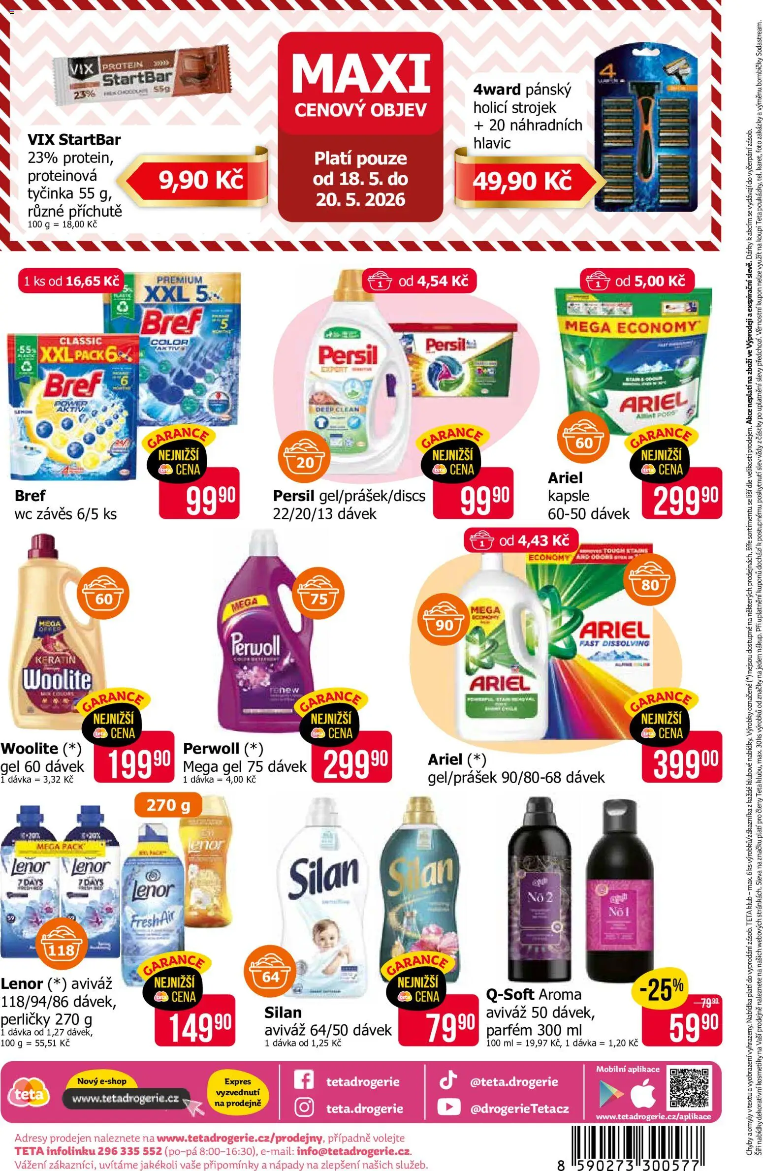 TETA Drogerie leták od 06.05.2026 | Strana: 20 | Produkty: Aviváž, Lenor, Protein bar, Persil