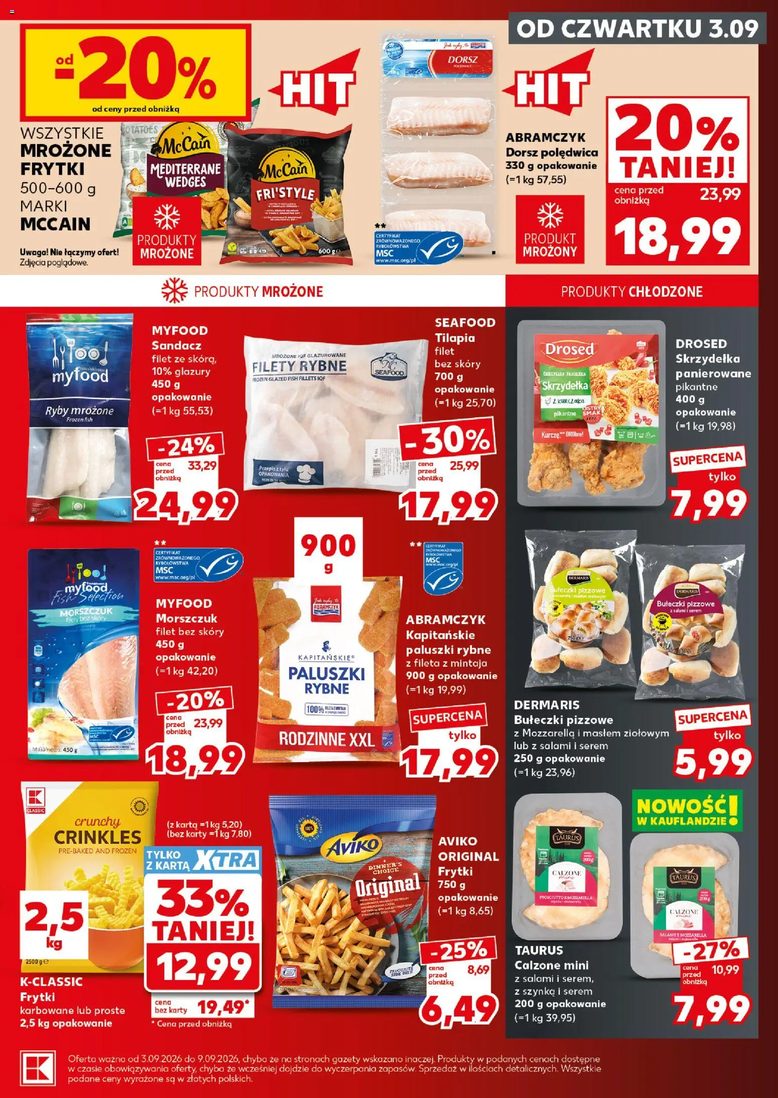 Kaufland Polsko leták - Mocny start od 07.09.2026 | Strana: 17 | Produkty: Ryby, Filet, Karty, Mozzarella