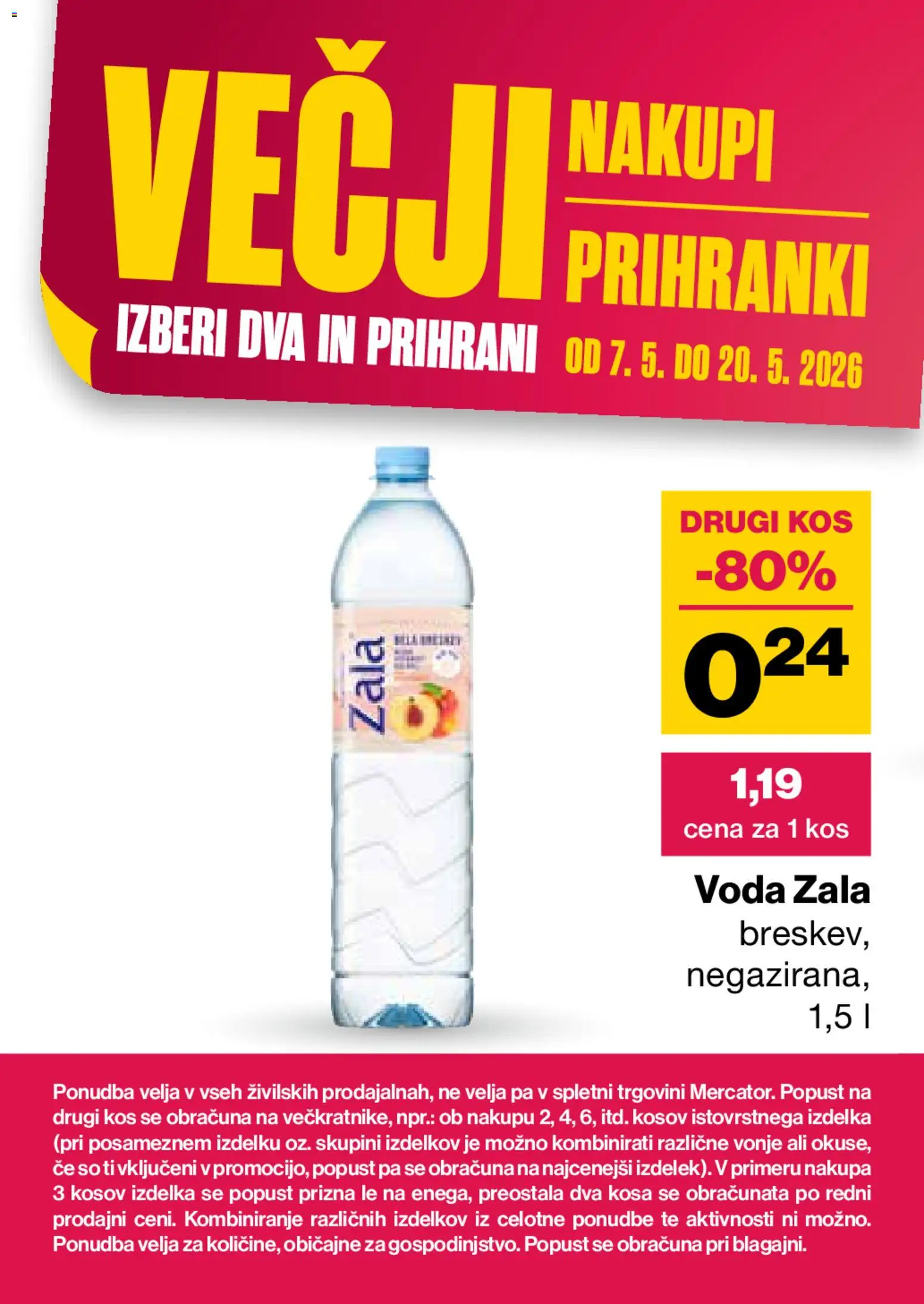Novi Mercator katalog ponudbe – veljaven od 07.05.2026 | Stran: 41 | Izdelki: Kos, Voda
