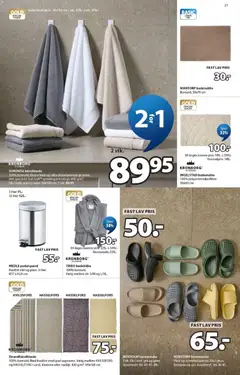 JYSK - Tilbudsavis Uge 23 gyldig fra 29.05.2026 | Side: 21 | Produkter: Håndklæde, Badekåbe, Hjemmesko, Bademåtte