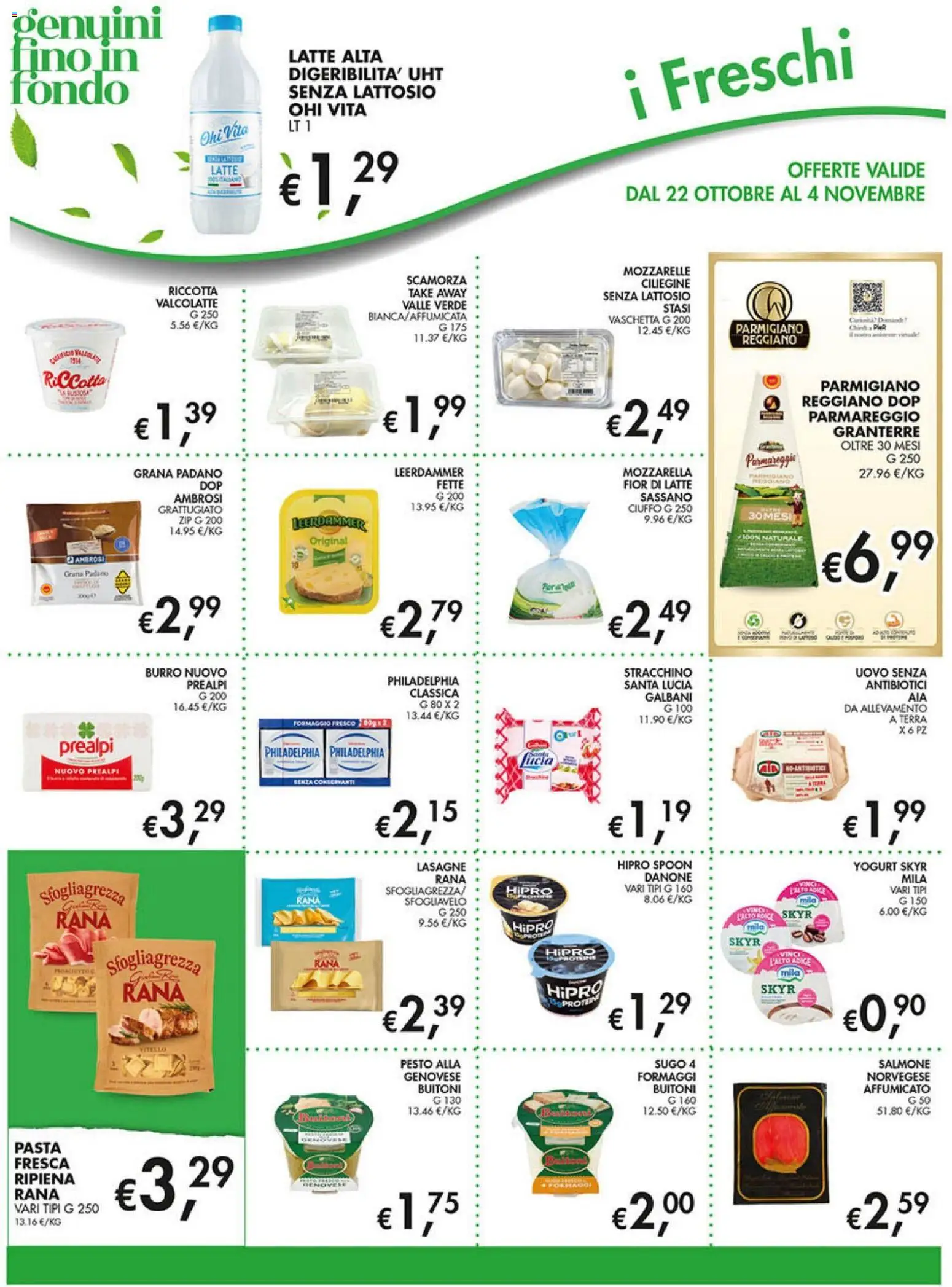 Volantino Coal del 22/10/2026 | Pagina: 8 | Prodotti: Mozzarella, Latte, Grana Padano, Parmigiano reggiano