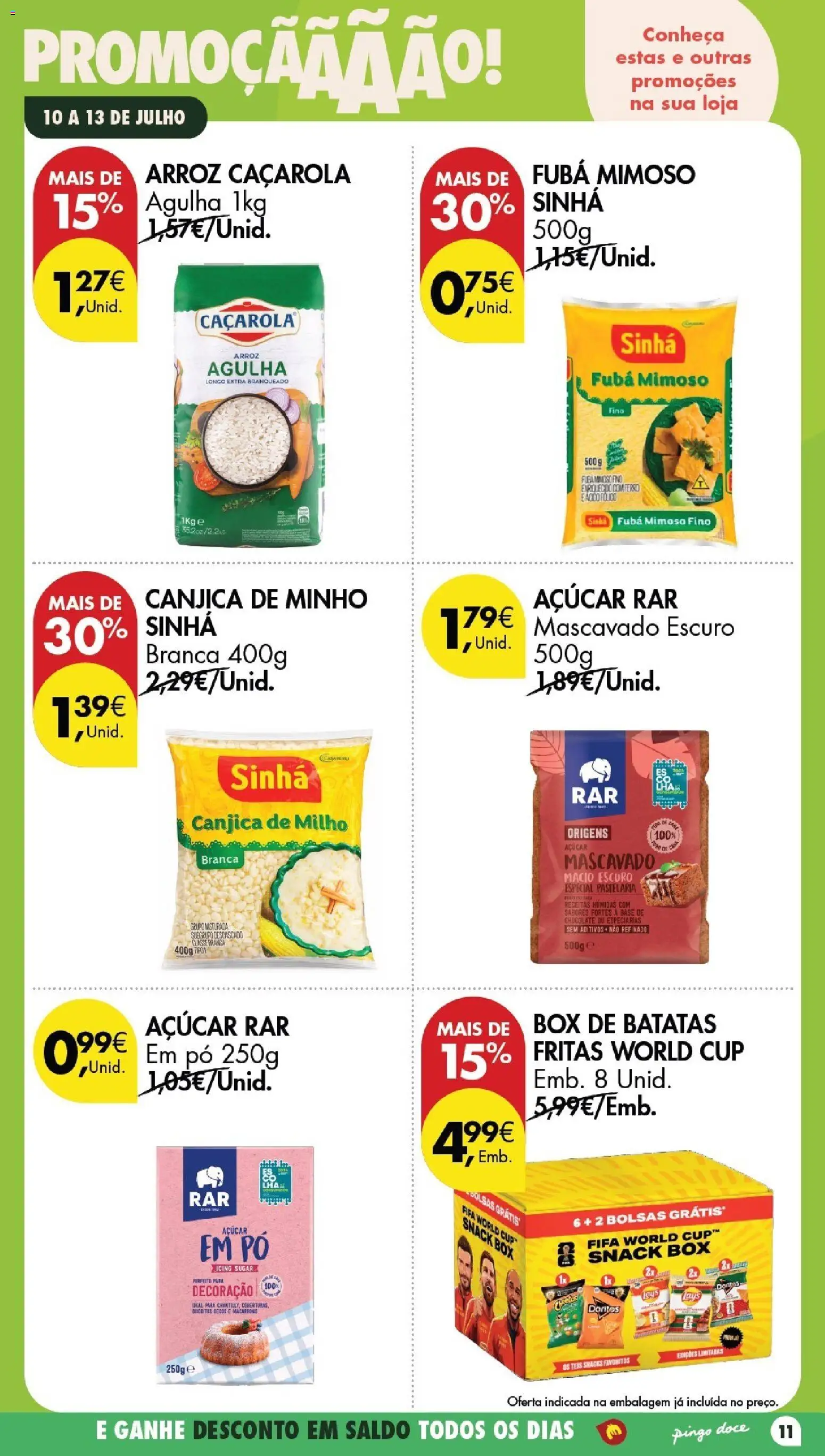 Pingo Doce Poupe este Fim de Semana │ válido de 10/07/2026 | Página: 11 | Produtos: Ferro, Base, Chocolate, Açúcar