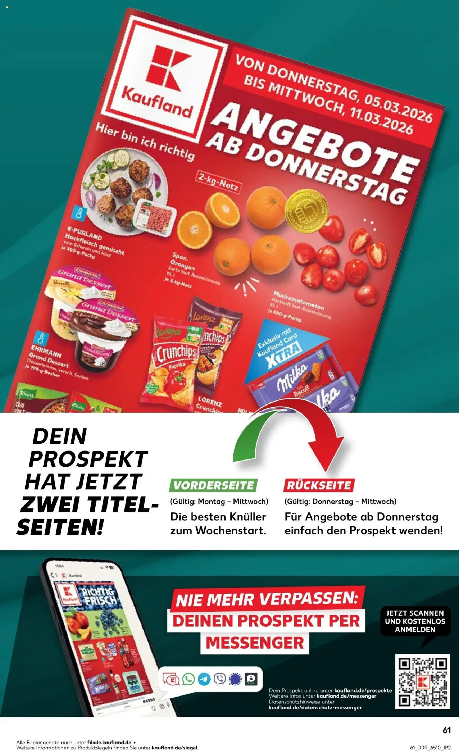 Kaufland prospekt Pfullingen	 – gültig ab 26.02.2026 | Seite: 61 | Produkte: Milka, Paprika, Lorenz crunchips, Hackfleisch