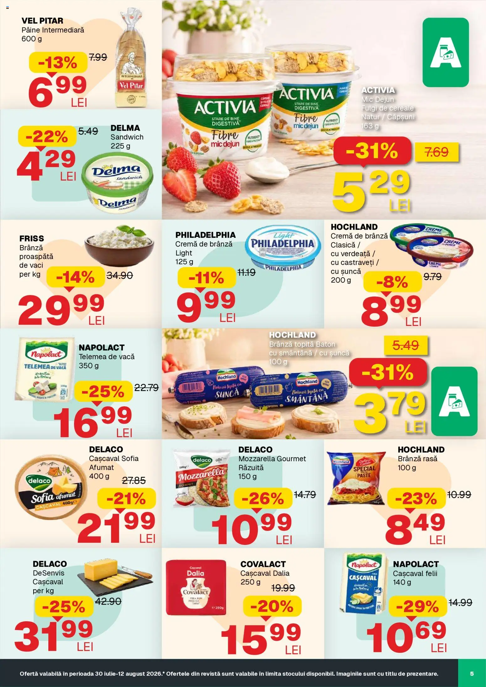 Noul catalog Annabella – valabil de la 30.07.2026 | Pagină: 5 | Produse: Cremă, Pâine, Cremă de brânză, Smântână