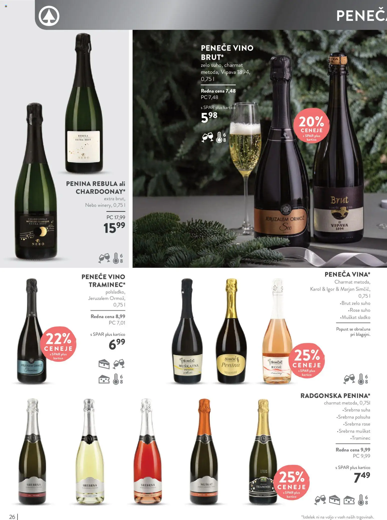 Novi Spar katalog ponudbe – veljaven od 05.11.2025 | Stran: 26 | Izdelki: Penina, Vino