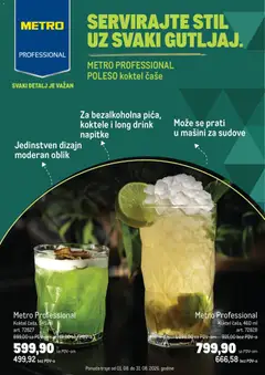 Metro katalog Professioinal Koktel čaše - pregled Metro kataloga - važi od 01.08.2026
