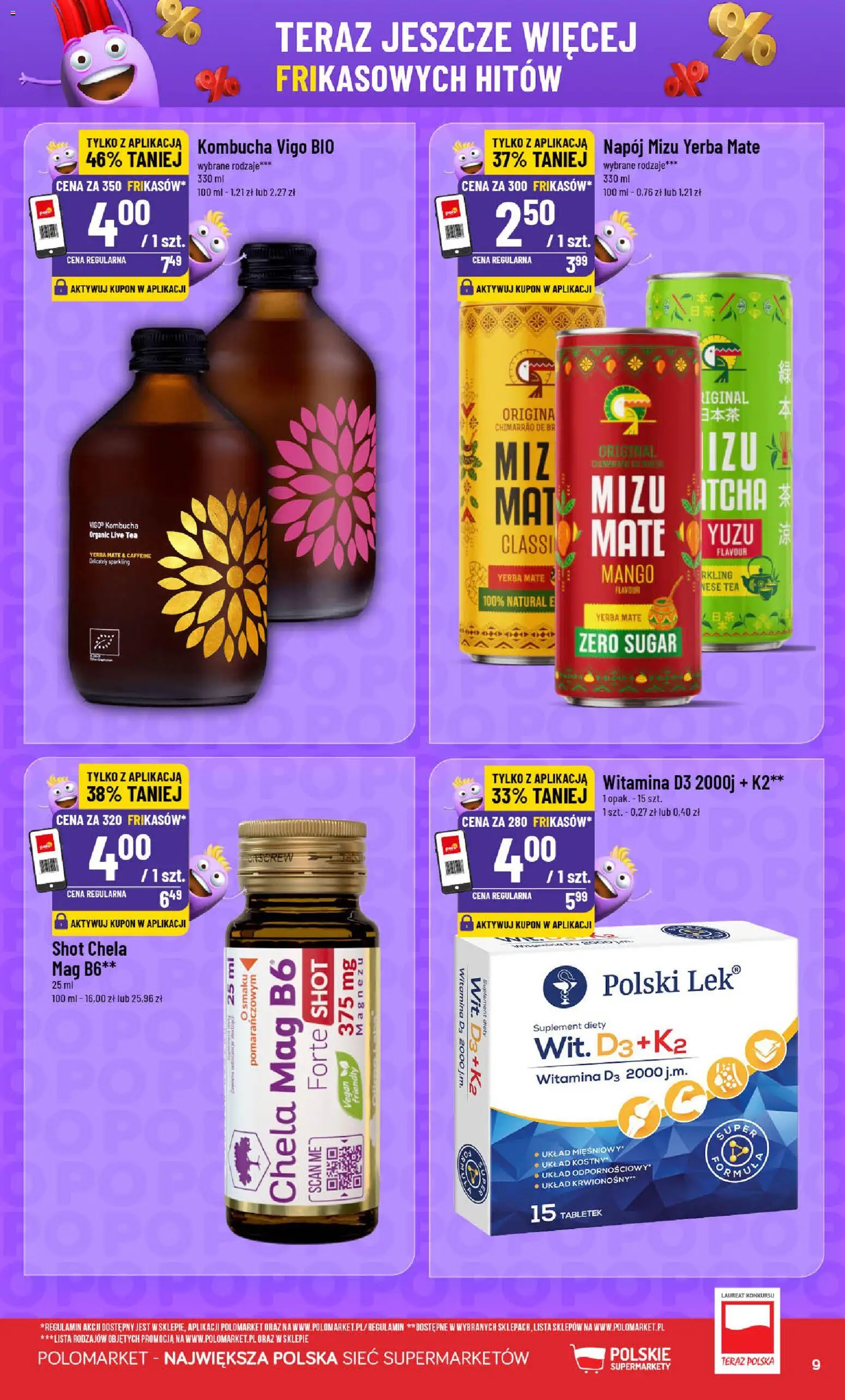 POLOmarket gazetka - Frikasowe Hity od 13.05.2026 | Strona: 9 | Produkty: Mango, Kombucha, Yerba mate