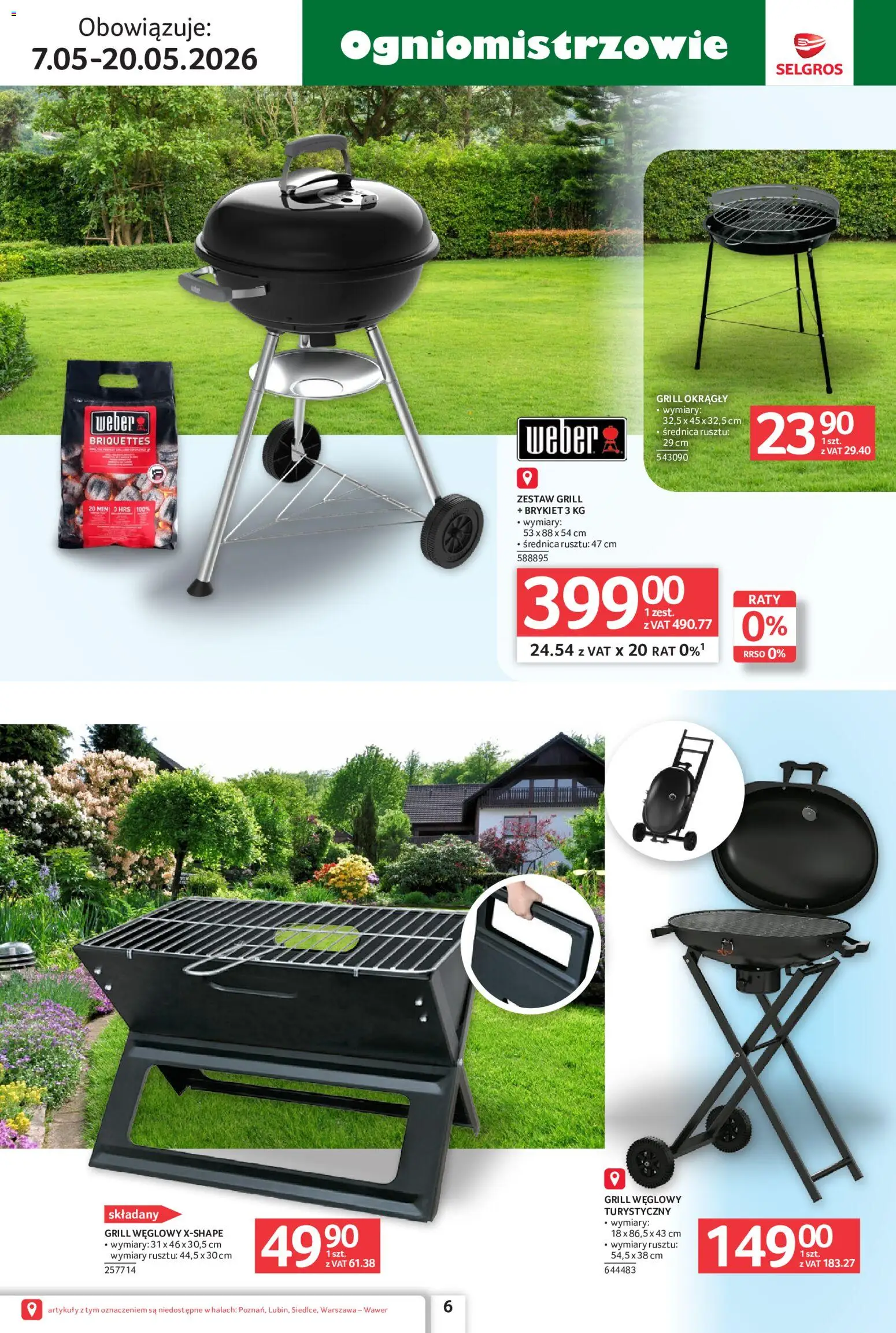 Selgros cash&carry gazetka - Ogród od 07.05.2026 | Strona: 6 | Produkty: Grill