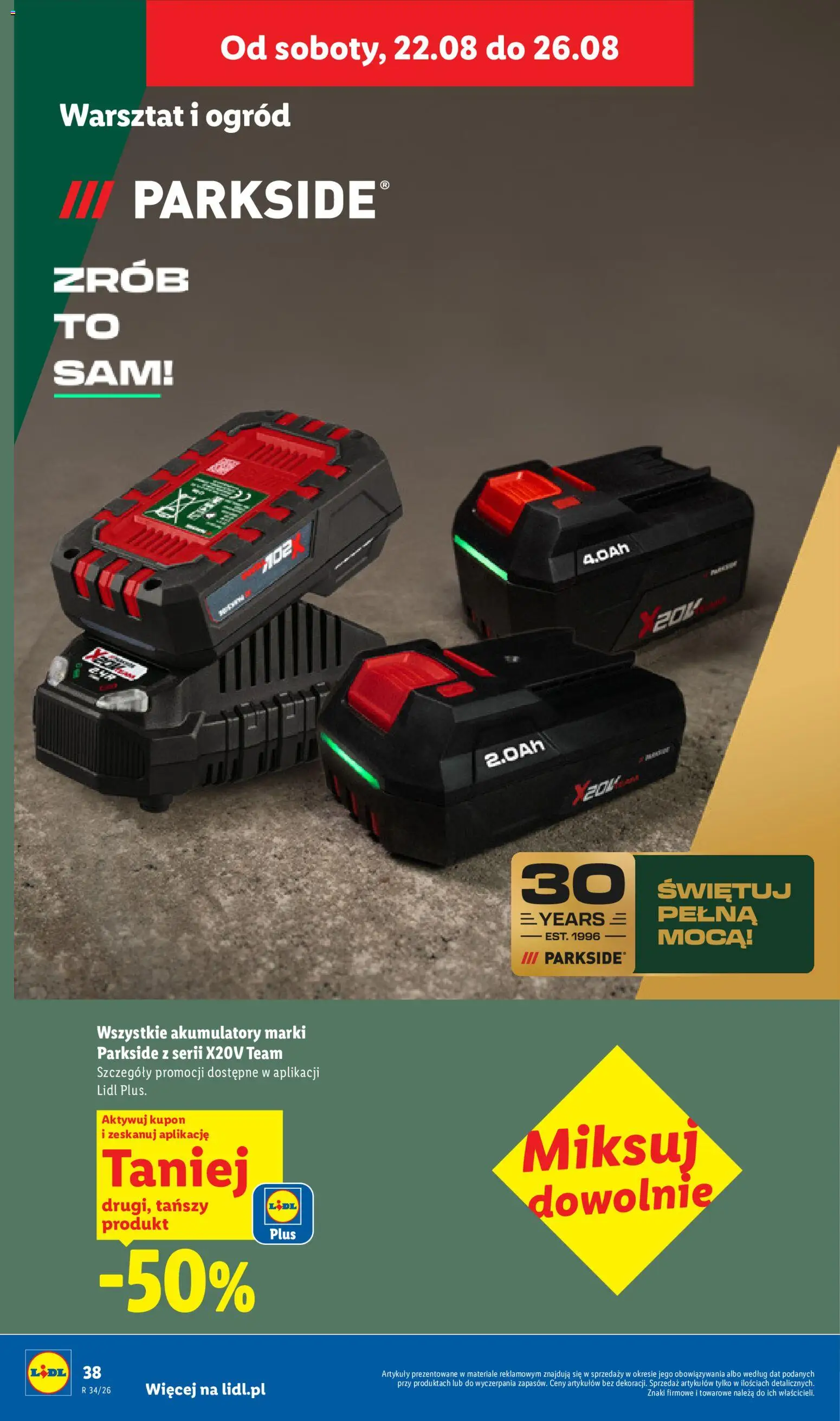 Lidl Polsko katalog od 17.08.2026 | Strana: 50 | Produkty: Parkside